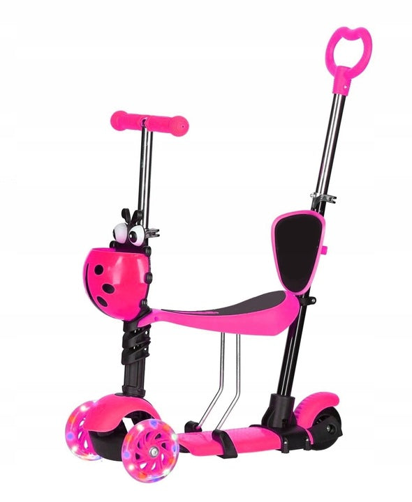 BALANCE SCOOTER 5in1 LADYBUG TRICYCLE LED BLUE
