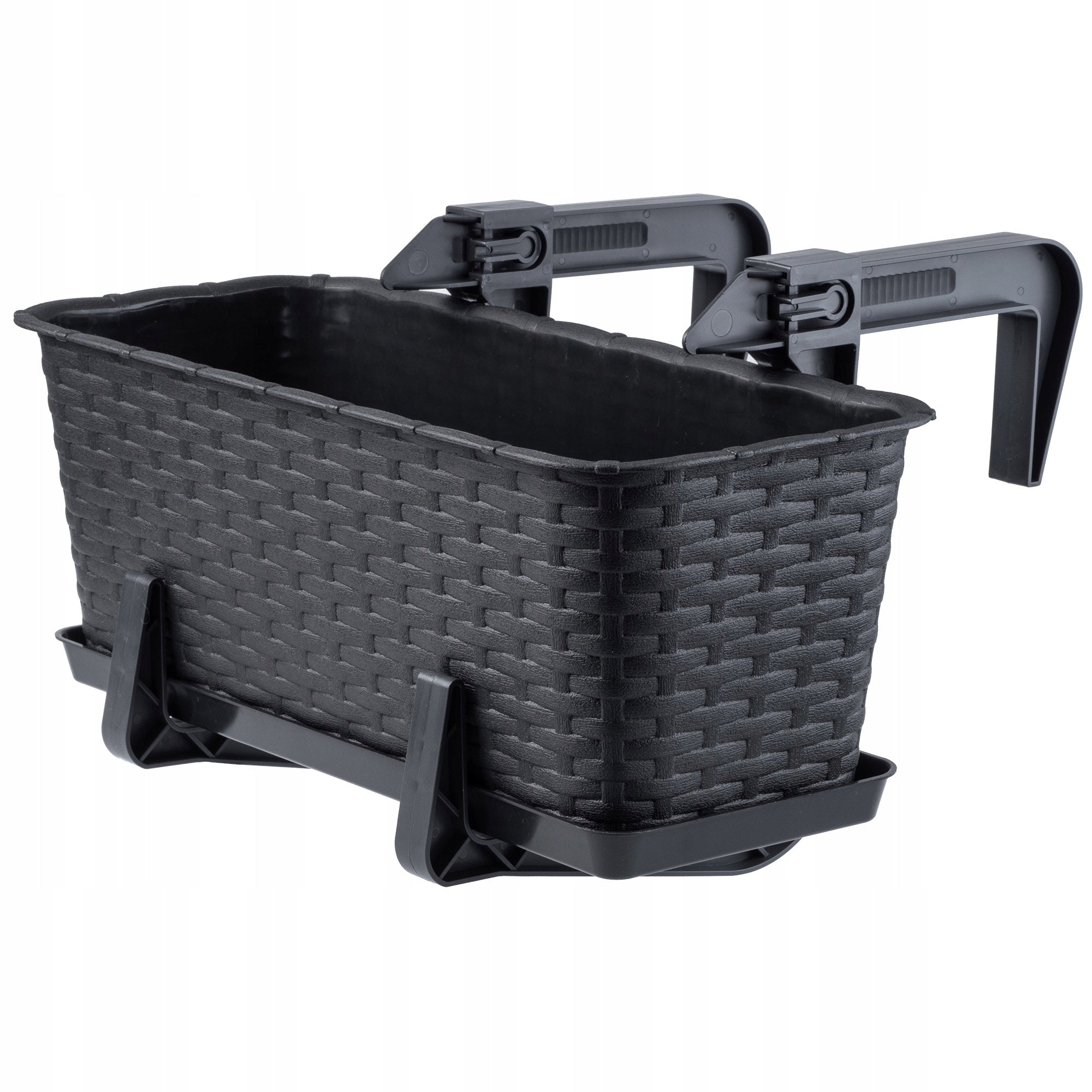 BALCONY BOX 40 cm FLOWER POT STAND HANDLES BALCONY