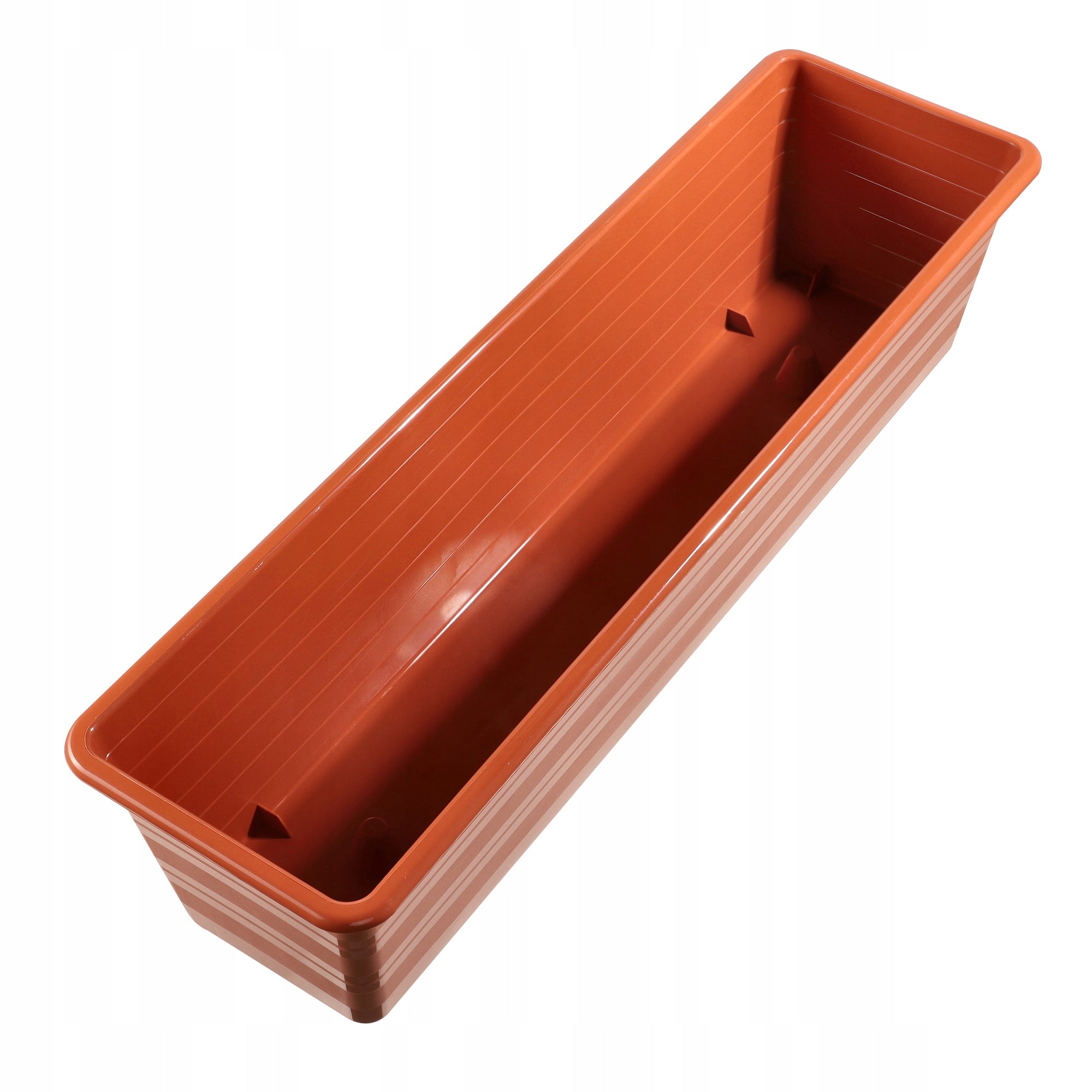 BALCONY BOX 59 cm FLOWER POT FLOWERBED BALCONY TERRACOTTA Maximum length 59.5 cm