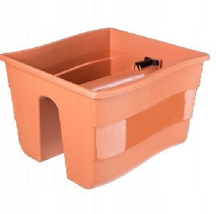 BALCONY BOX FLOWER POT FOR RAILING FLOWERS 29,5x28x19,5 cm Maximum length 28 cm