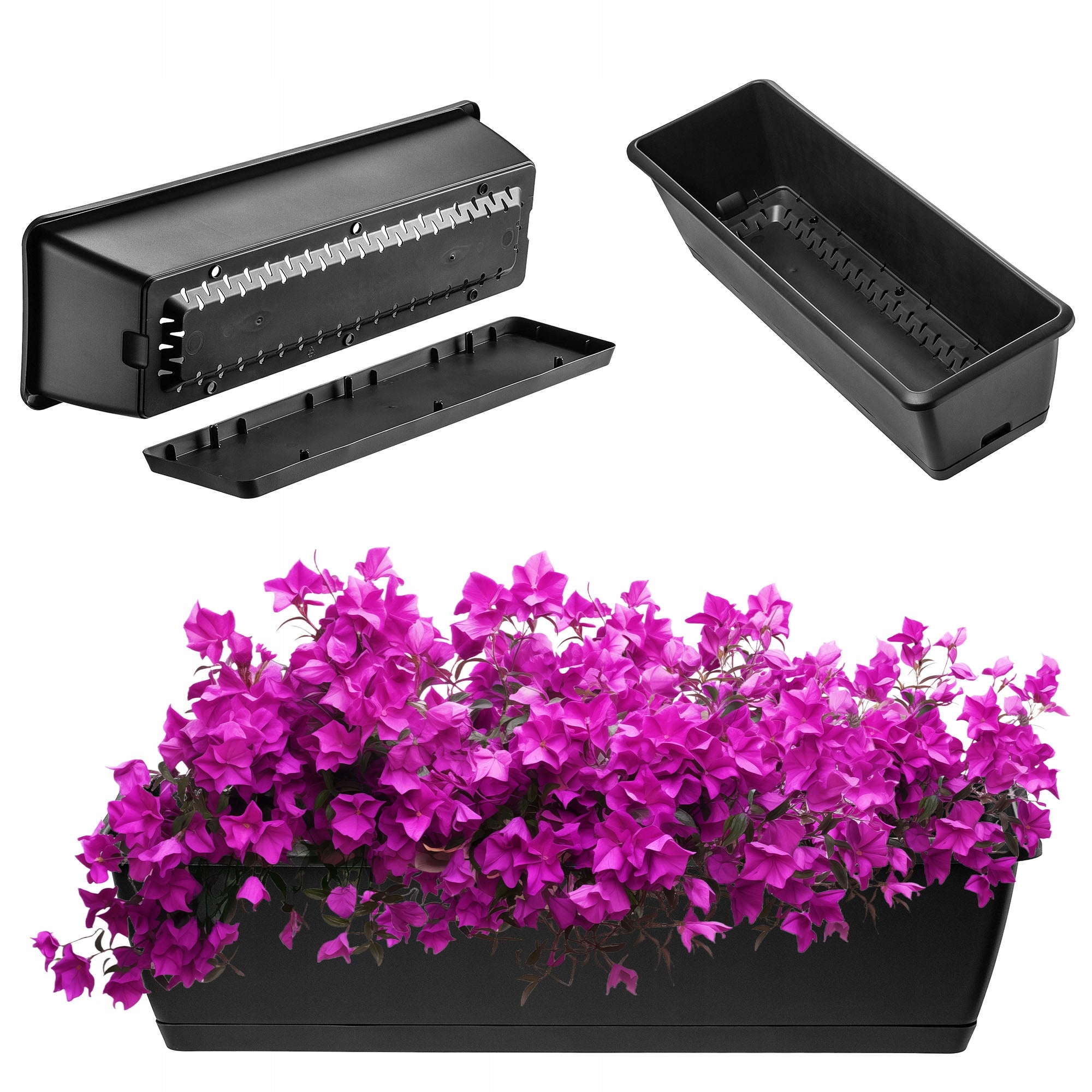 BALCONY BOX FLOWER POT STAND 59x19x14,5 cm BALCONY
