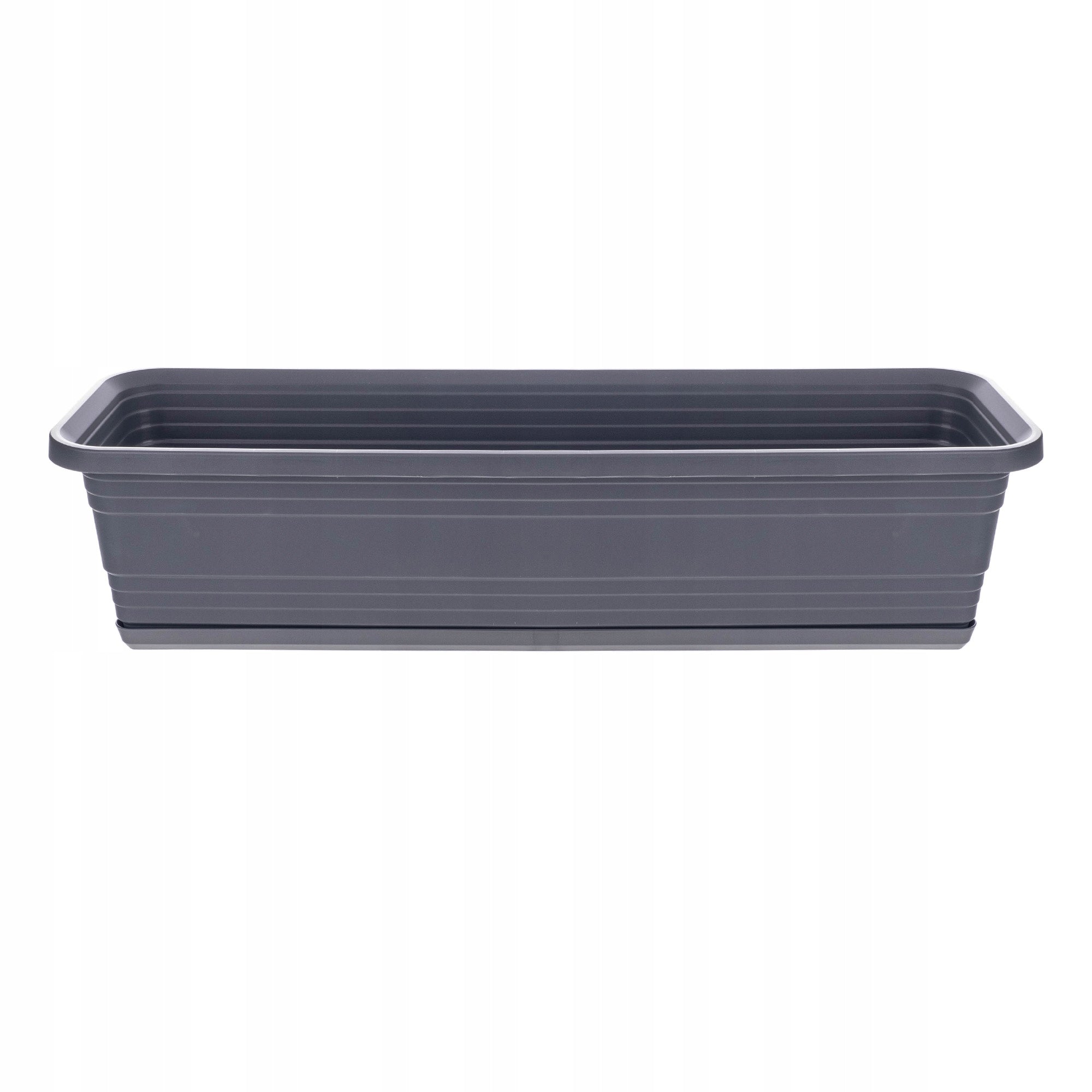 BALCONY FLOWER POT BOX FLOWER POT 60cm + STAND ANTHRACITE Maximum width 11.5 cm