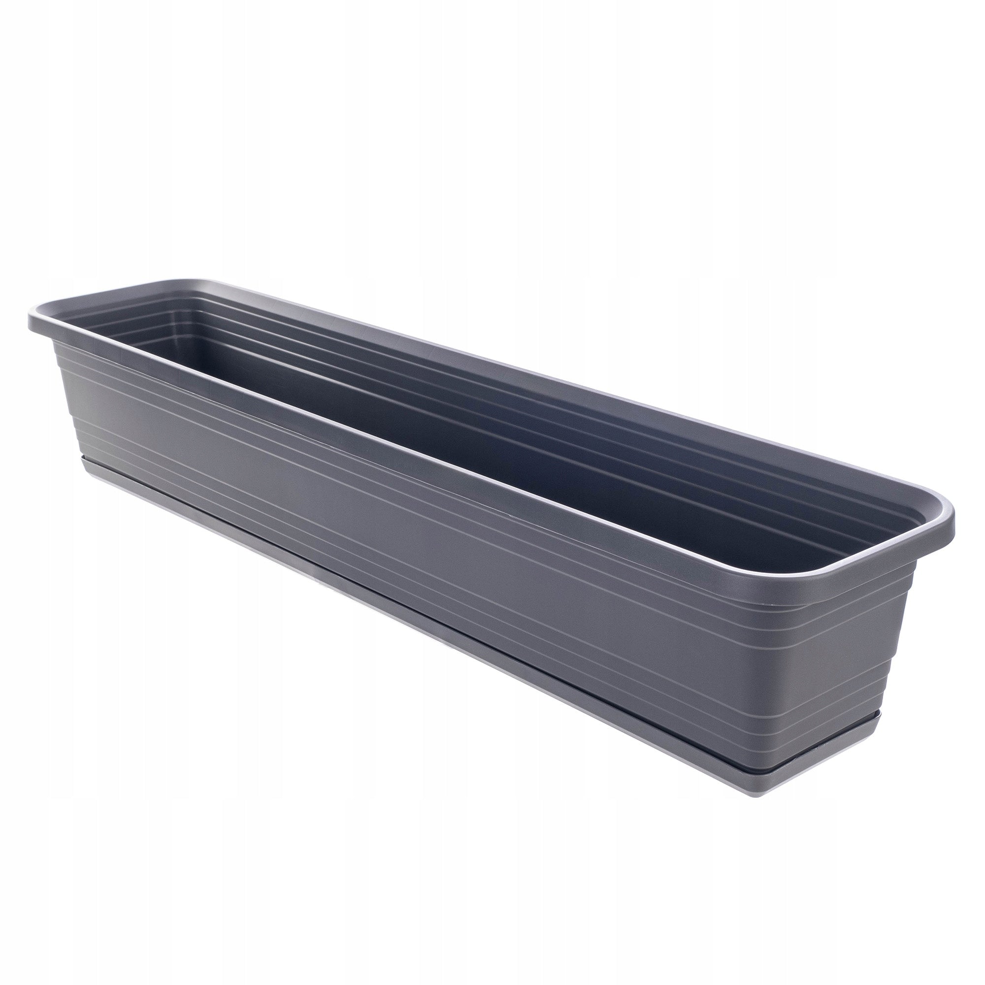 BALCONY FLOWER POT BOX FLOWER POT 80cm + STAND ANTHRACITE Maximum width 11.5 cm