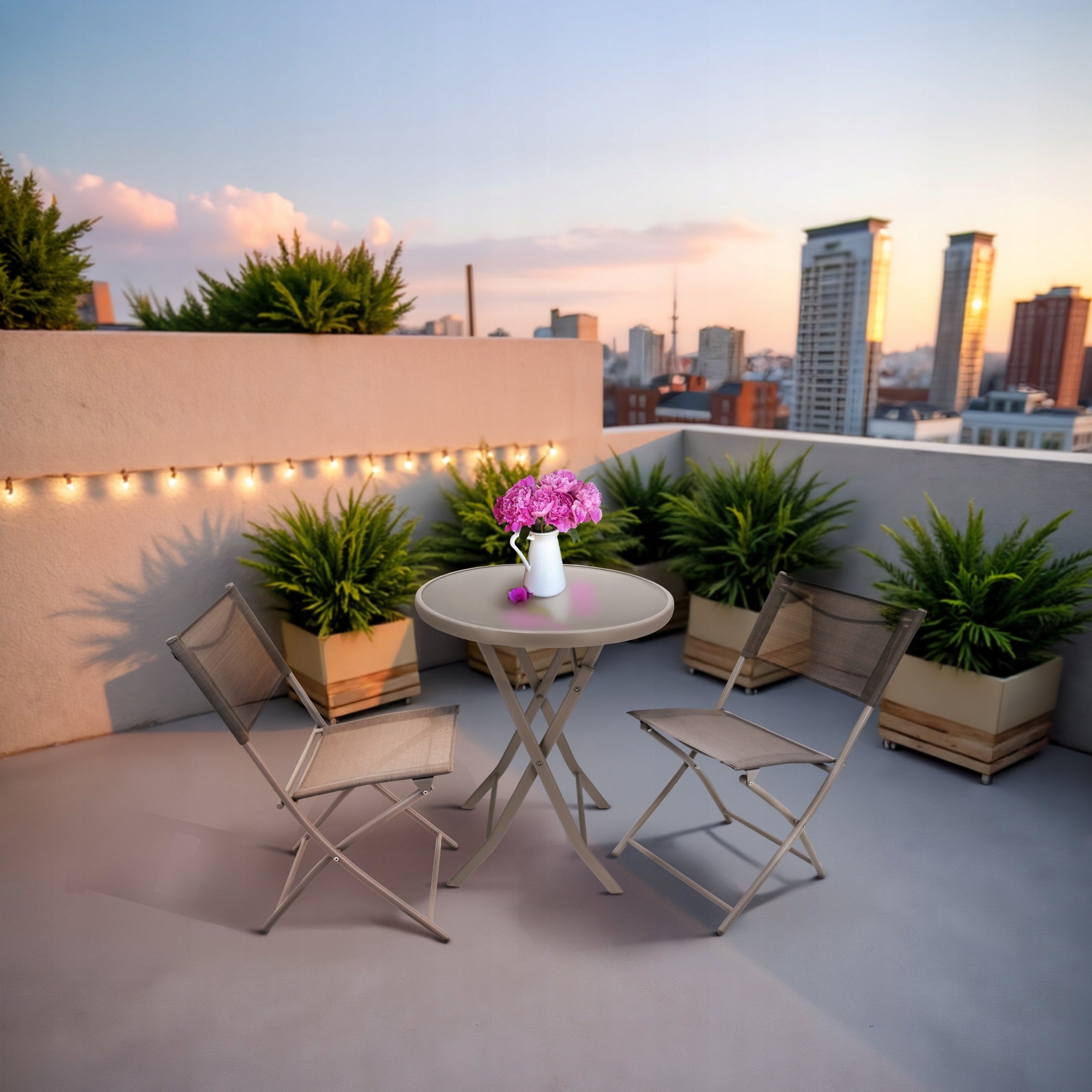 BALCONY FURNITURE SET GARDEN TERRACE furniture folding set Table 2 chairs Manufacturer Jumi