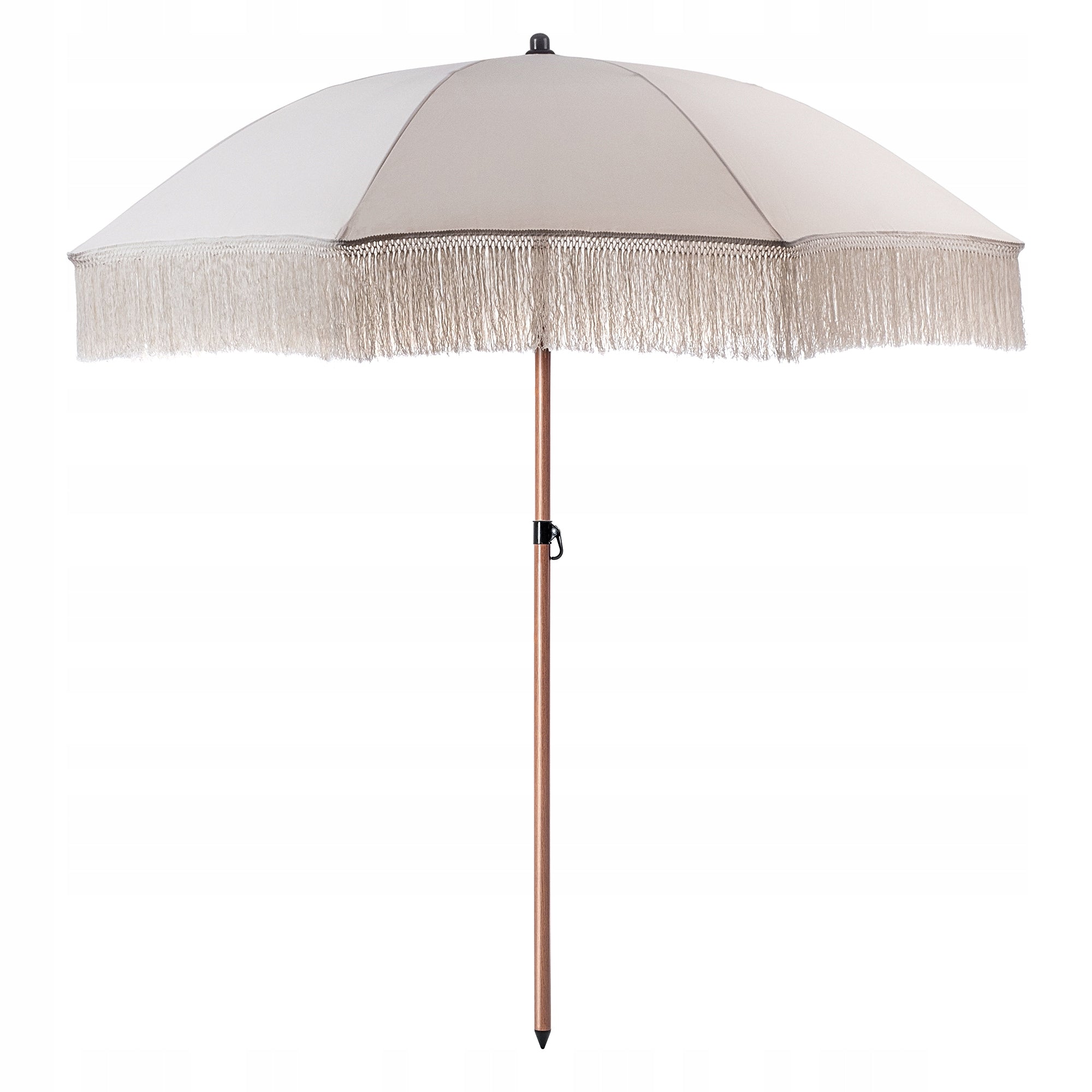 BALCONY GARDEN UMBRELLA 180cm FOLDING TERRACE ADJUSTABLE WITH FRINGES BOHO Manufacturer Kadax