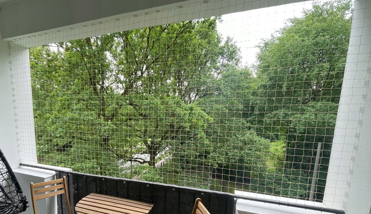 BALCONY NET 6x3m PIGEON BIRDS AGAINST BIRDS SET WITHOUT DRILLING Use Against cats dogs birds