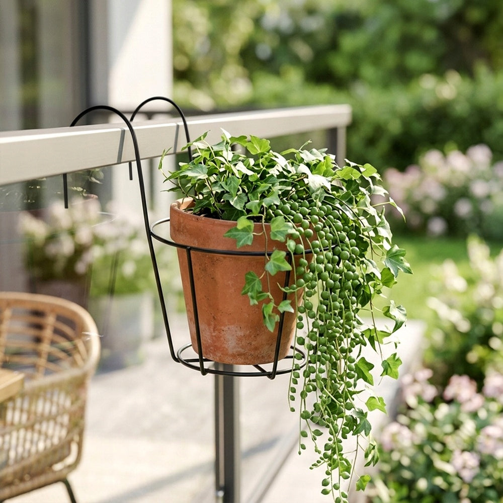 BALCONY POT Holder Stand Railing Hanger Balcony Barrier Maximum length 12 cm