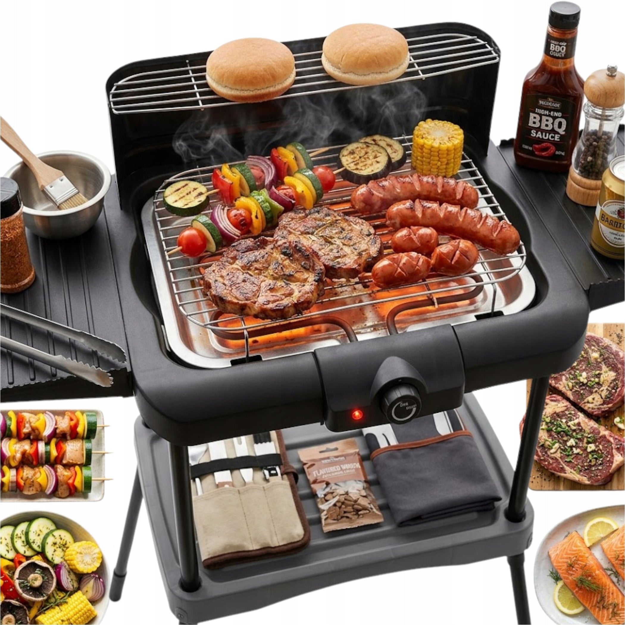BALCONY TERRACE GRILL ELECTRIC GARDEN 2000W TABLE / STANDING 2in1
