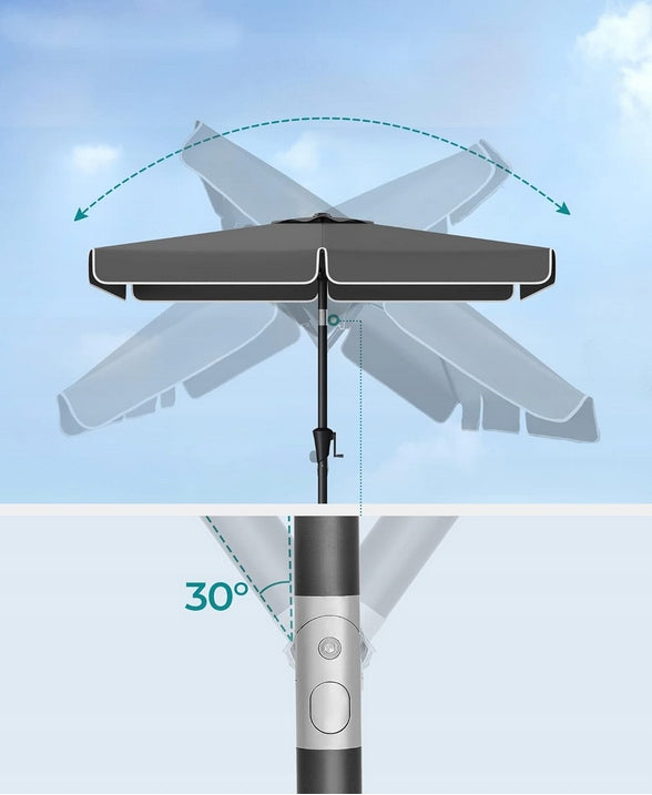 BALCONY UMBRELLA 200X150 SUN CRANK GREY SONGMICS Manufacturer code GPU048G01