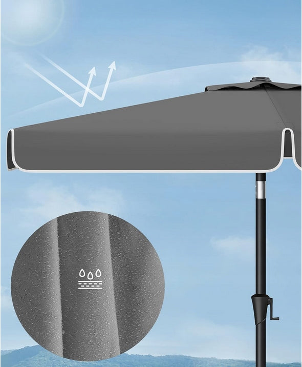 BALCONY UMBRELLA 200X150 SUN CRANK GREY SONGMICS Product weight with unit packaging 4.8 kg