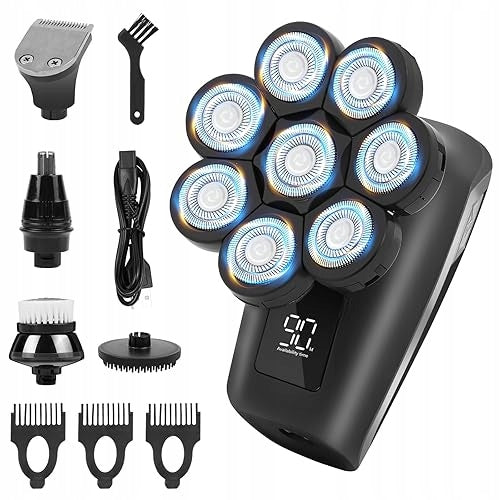 BALD HEAD SHAVER MEN'S IPX6 WATERPROOF 5IN1 SET FOR MEN