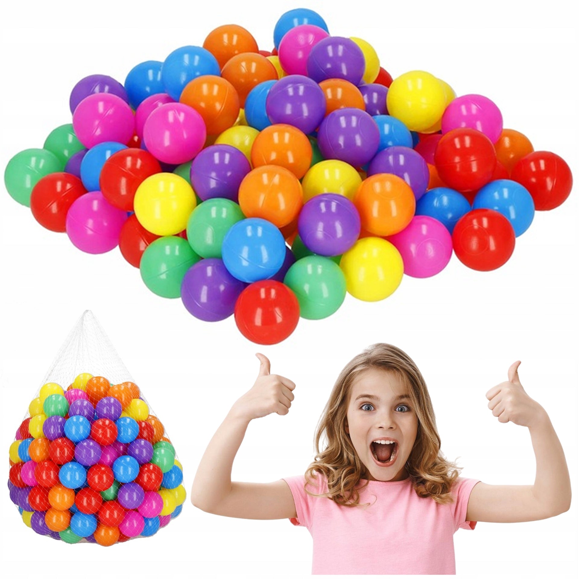 BALL BALLS 5 CM COLORFUL MIX FOR POOL PLAYPEN 100PCS CE CERTIFICATE