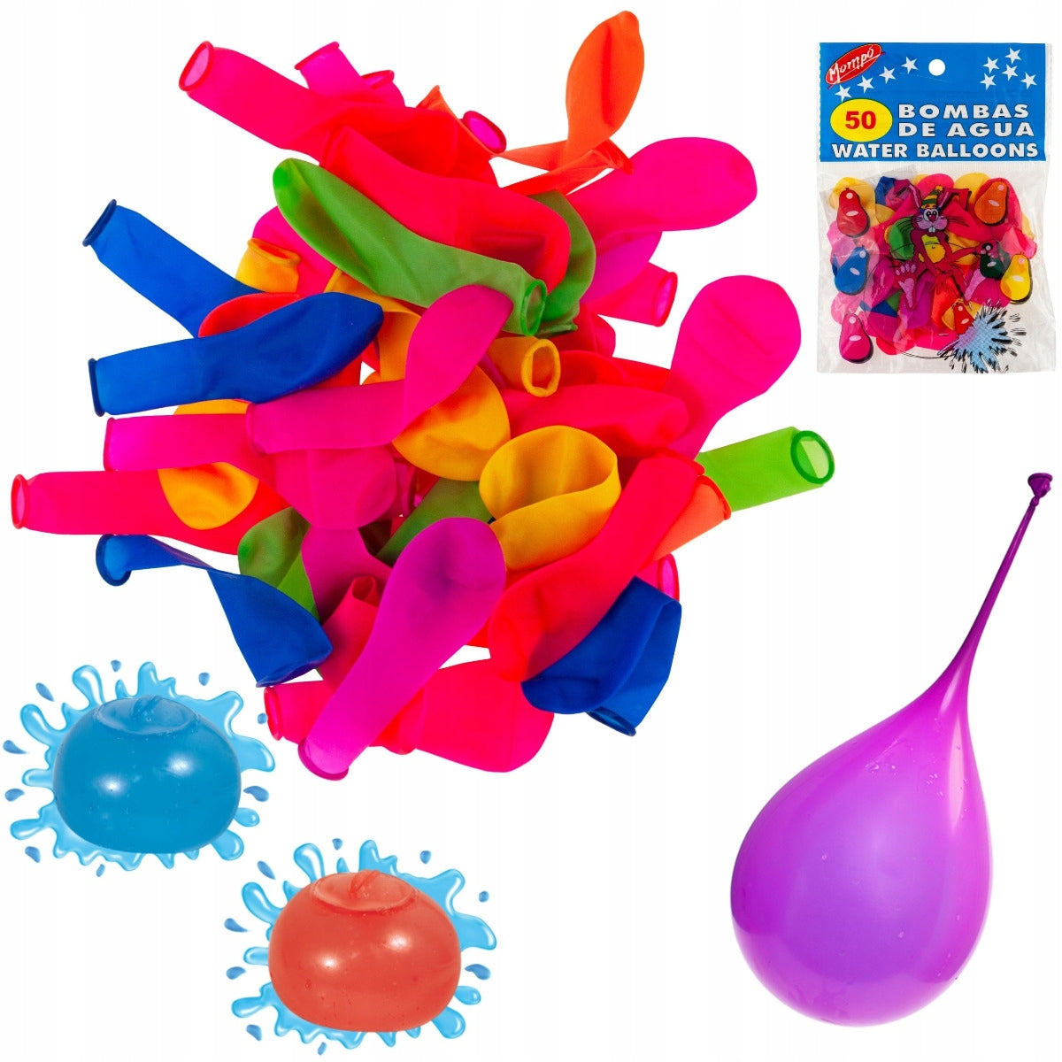 BALLOONS WATER BOMBS BALLOONS COLORFUL DYNGUS SET OF 50PCS