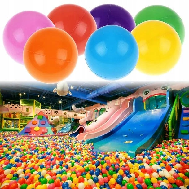 BALLS FOR DRY POOL 100pcs 6cm COLORFUL BALLS DO NOT CRUMPLE