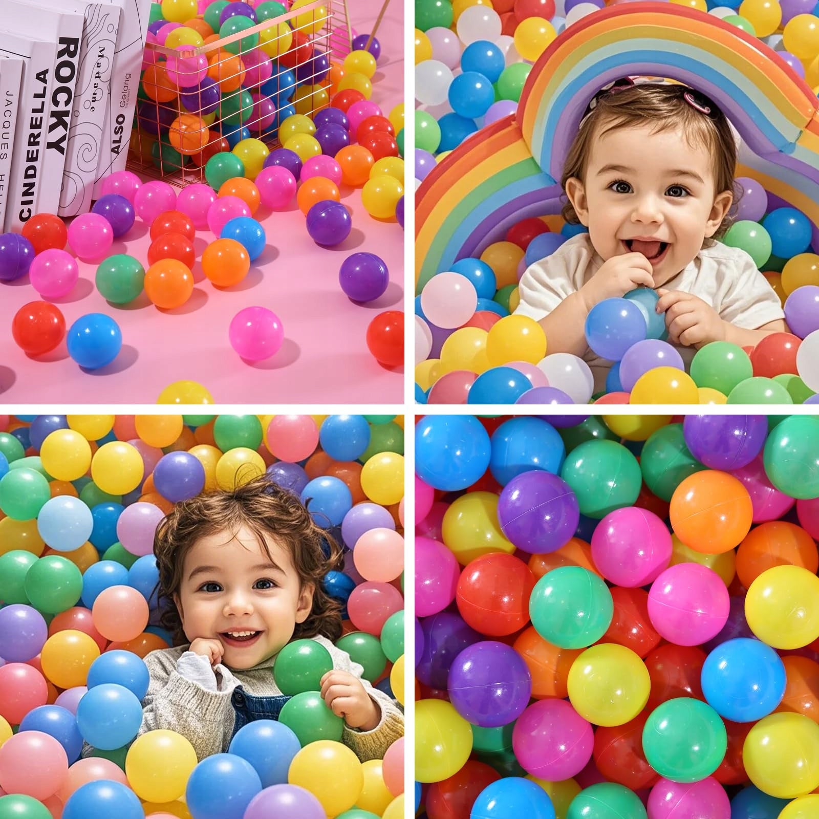 BALLS FOR POOL PLAYPEN 5CM 100PCS COLORFUL LIGHT SET Kind dry pool