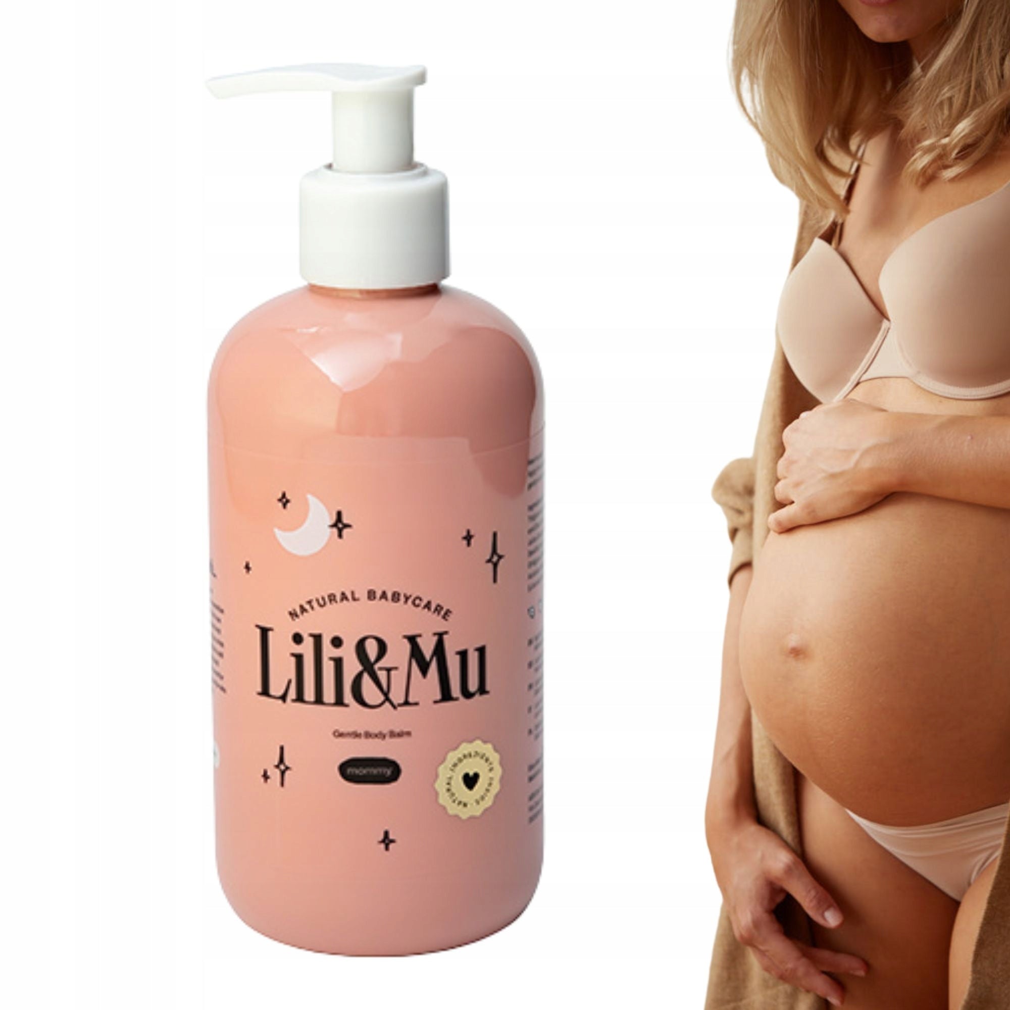 Straffende Lotion für schwangere Frauen und Frauen nach der Geburt Lili und Mu Körperöl, 300 ml