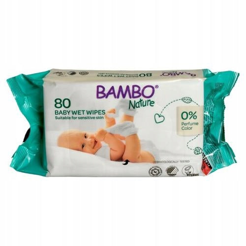 BAMBO Nature Unscented wet wipes for children 15x20cm, 80pcs.