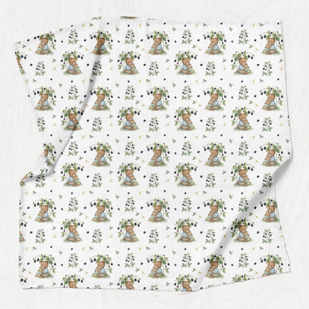 BAMBOO DIAPER 75x75 BEARS/BLACKBERRIES Kind bamboo
