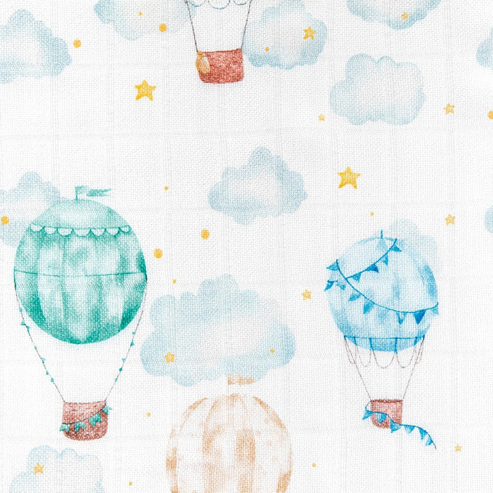 BAMBOO DIAPER SWADDLE 120x120 BALLOONS BOCIOLAND Manufacturer code BOC0351