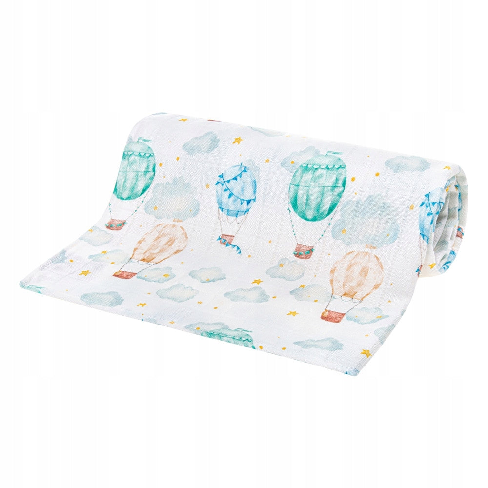 BAMBOO DIAPER SWADDLE 120x120 BALLOONS BOCIOLAND