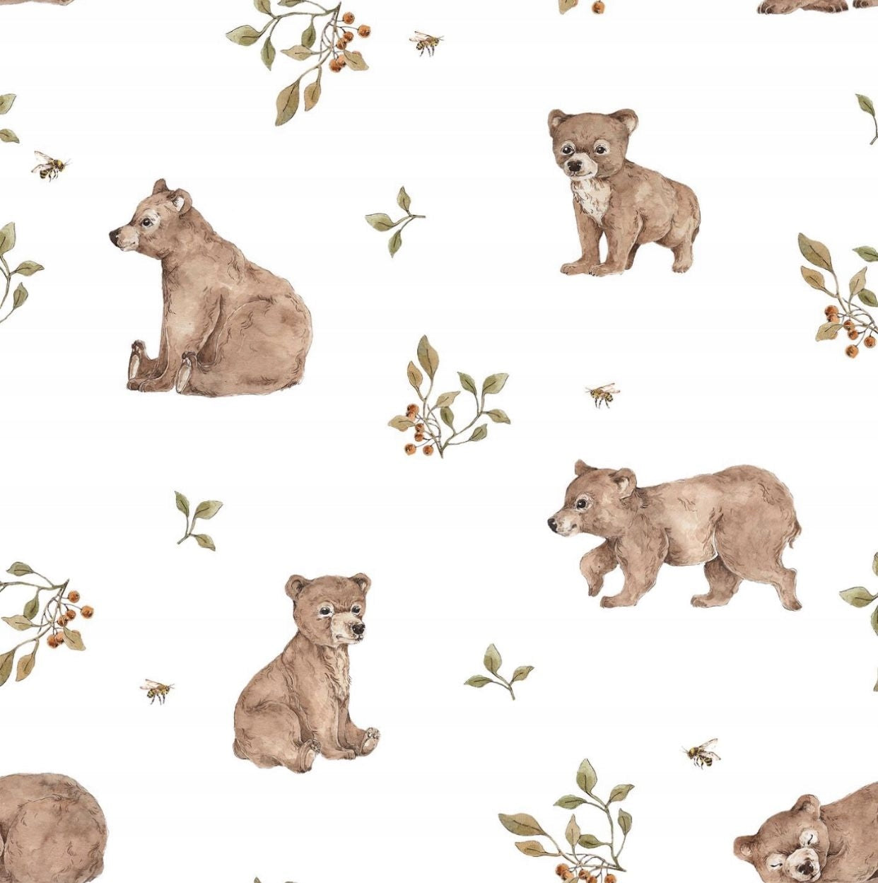 BAMBOO Diaper 30x30 Pouring BEARS