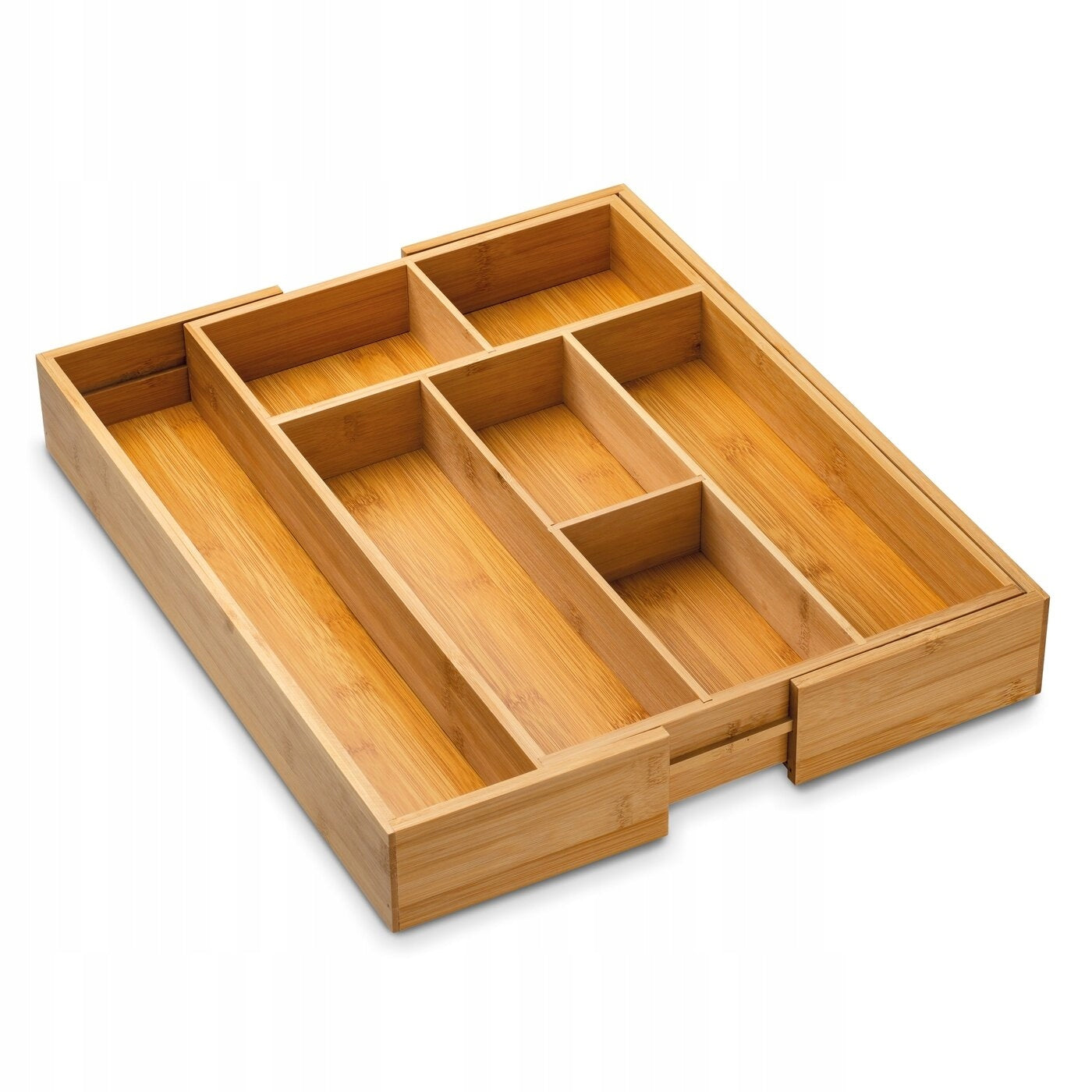 BAMBOO ORGANIZER FOR UTENSILS CUTLERY FOR DRAWER INSERT ADJUSTABLE BAMBOO Manufacturer code 414715