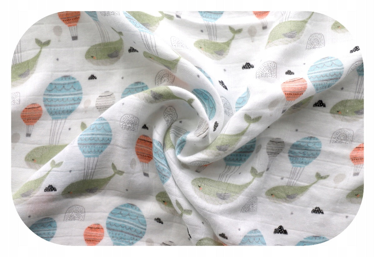 BAMBOO SWADDLE DIAPER 120X120 WITH HEAD IN THE CLOUDS Medical device no