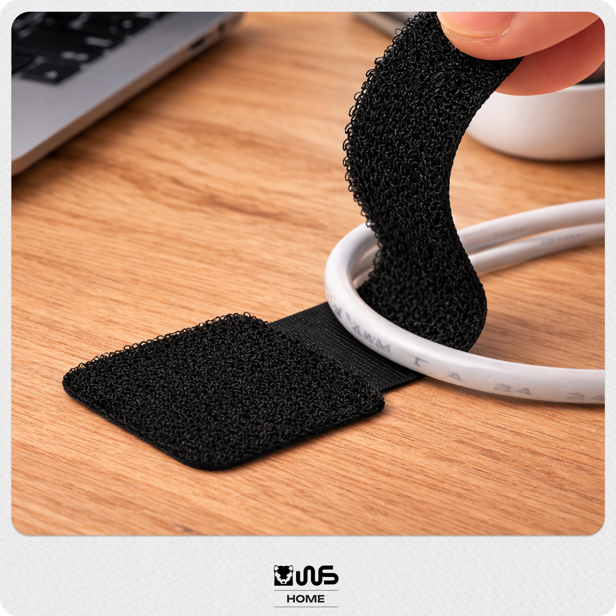 BANDS CABLE ORGANIZER VELCRO BAND BLACK VELCRO TAPE STRONG 10PCS Model Zestaw opasek rzepowych do kabli 10szt