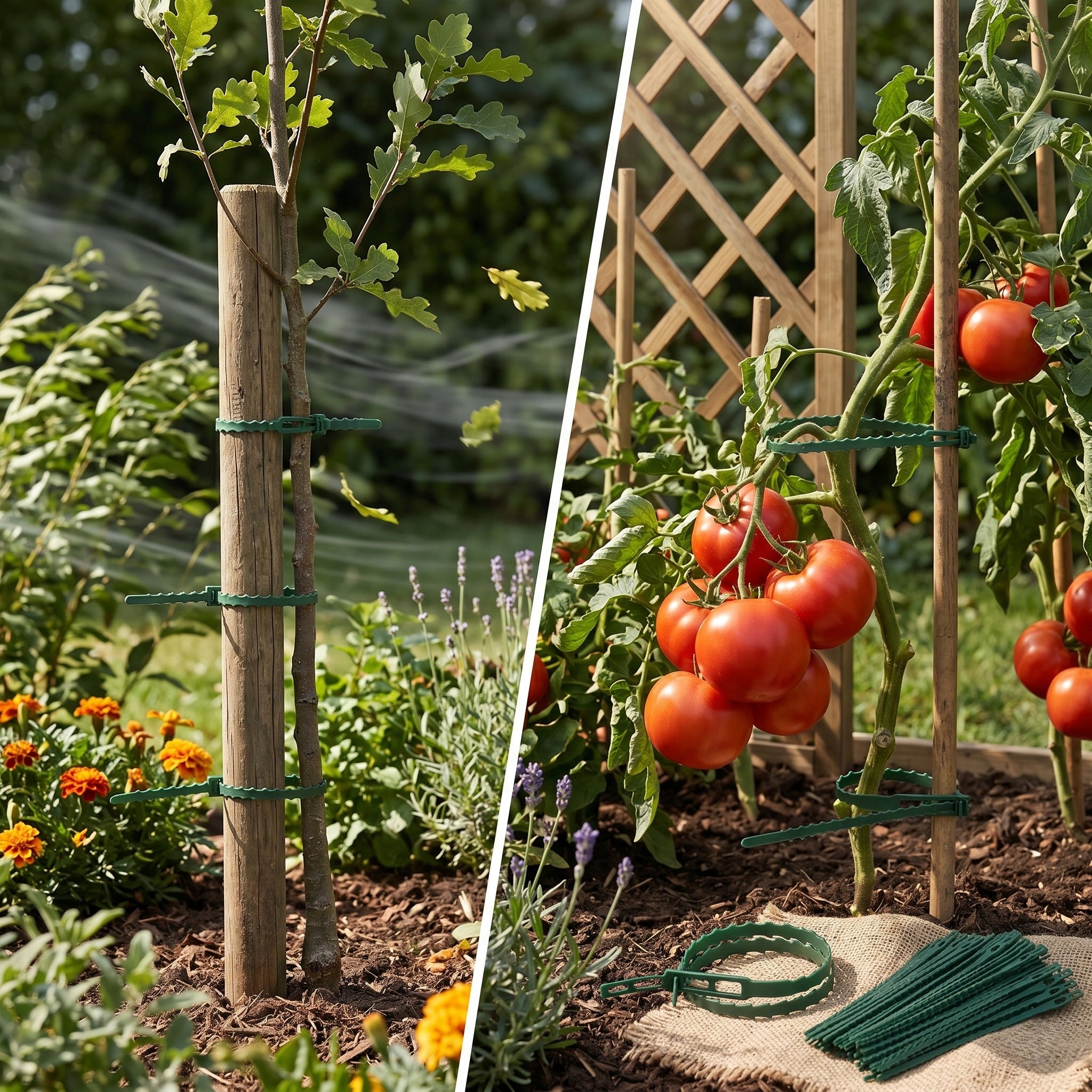 BANDS CLASPS CLIPS GARDEN TRITITES TOMATO PLANT LIGAMENTS 200PCS Product height 23 cm