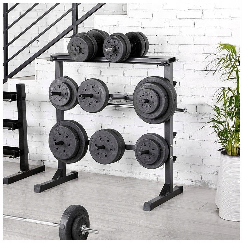 BARBELL RACK DUMBBELLS GRIFFINS WEIGHT STEEL 3-LEVEL 350KG SOLID Maximum rack load 350 kg