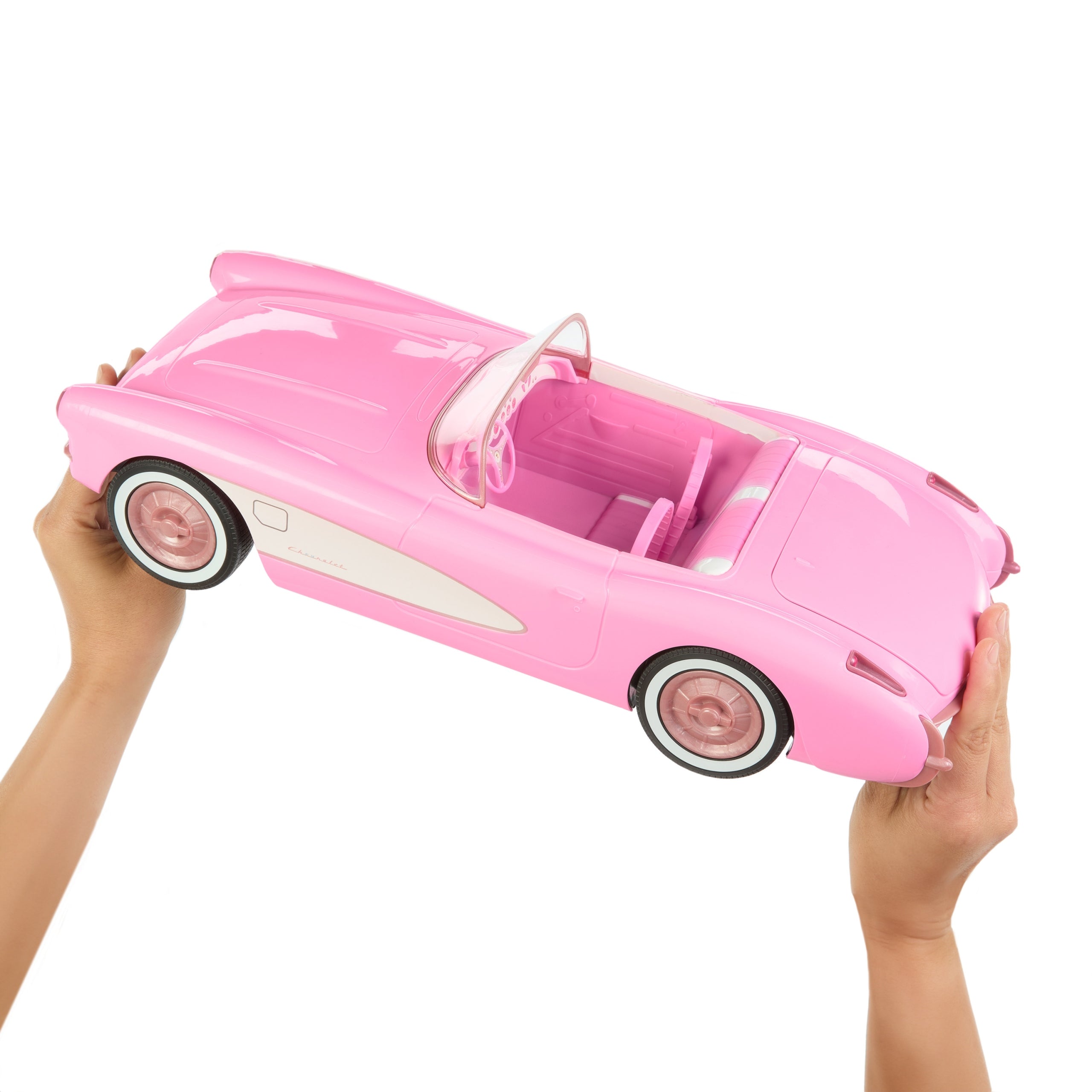 BARBIE HOT WHEELS CONVERTIBLE RC CORVETTE STINGRAY REMOTE CONTROLLED ROSY Kid's age 4+ years