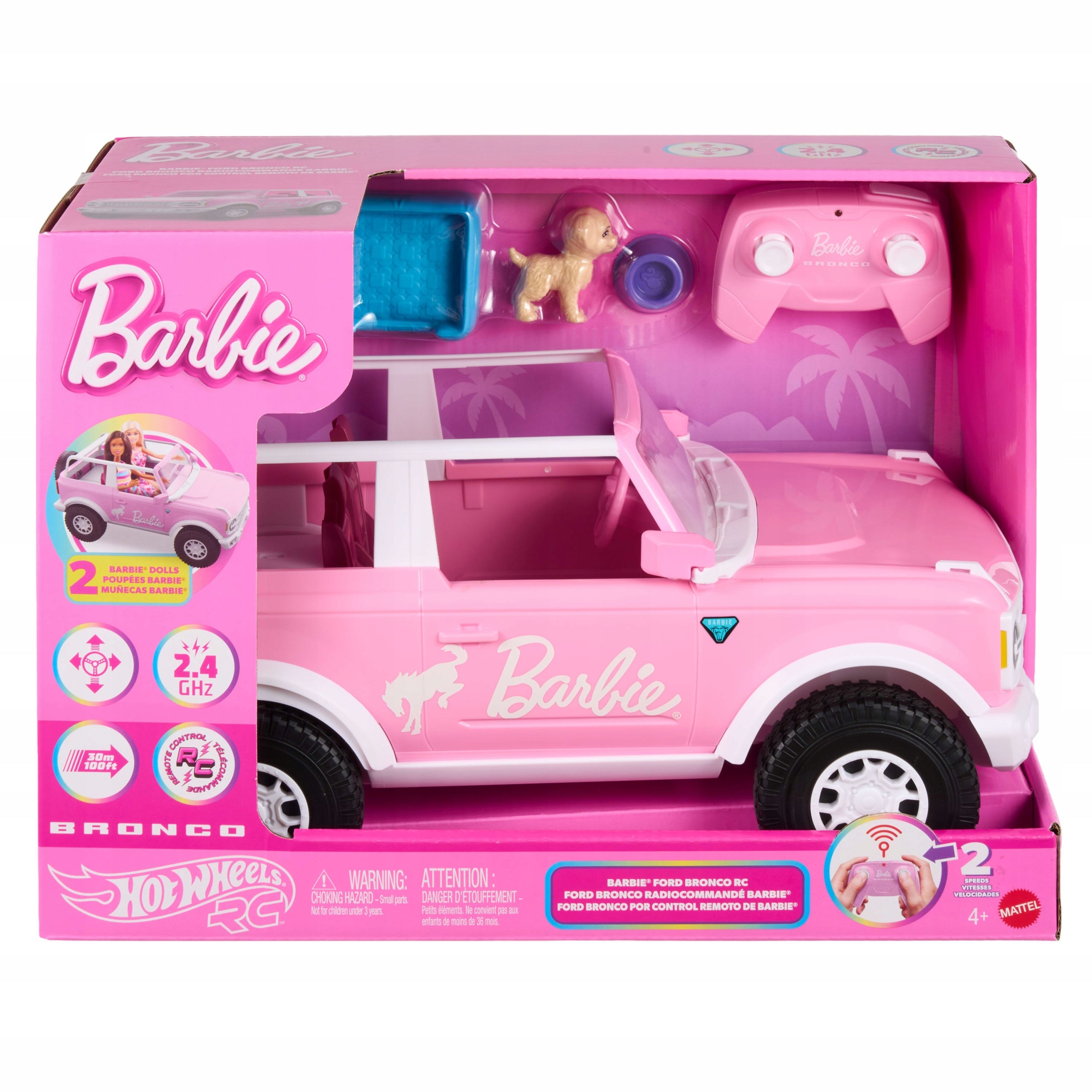 BARBIE HOT WHEELS RC CAR 1:12 Ford Bronco, remote controlled