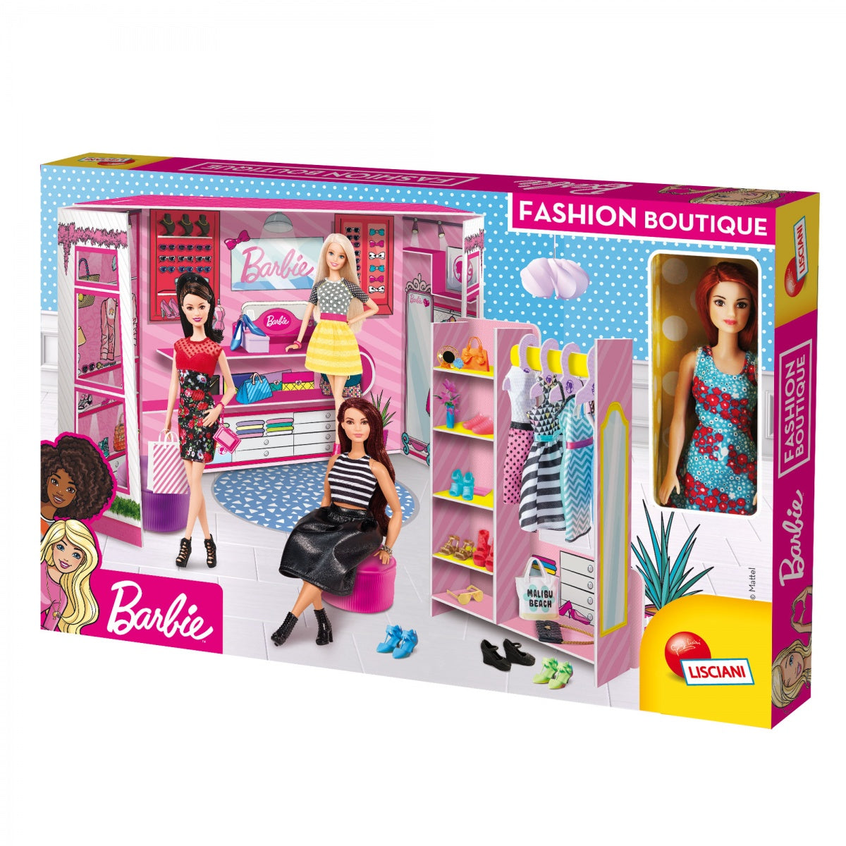 Lisciani "Barbie Fashion Boutique" žaislų rinkinys su lėle, 4+