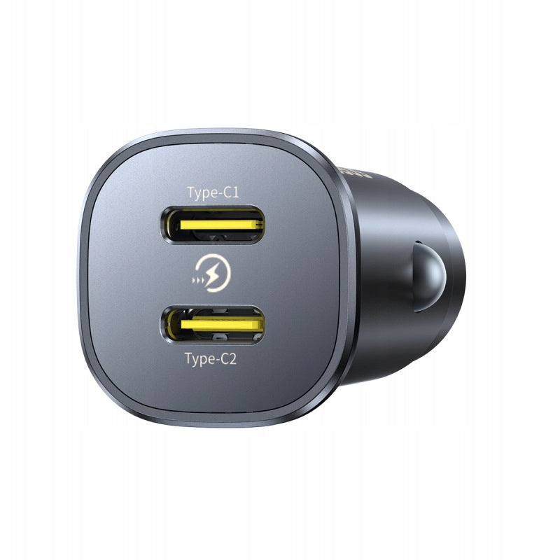 BASEUS FAST CAR CHARGER CAR POWER ADAPTER 2x USB-C PD 30W MAX Packaging status original