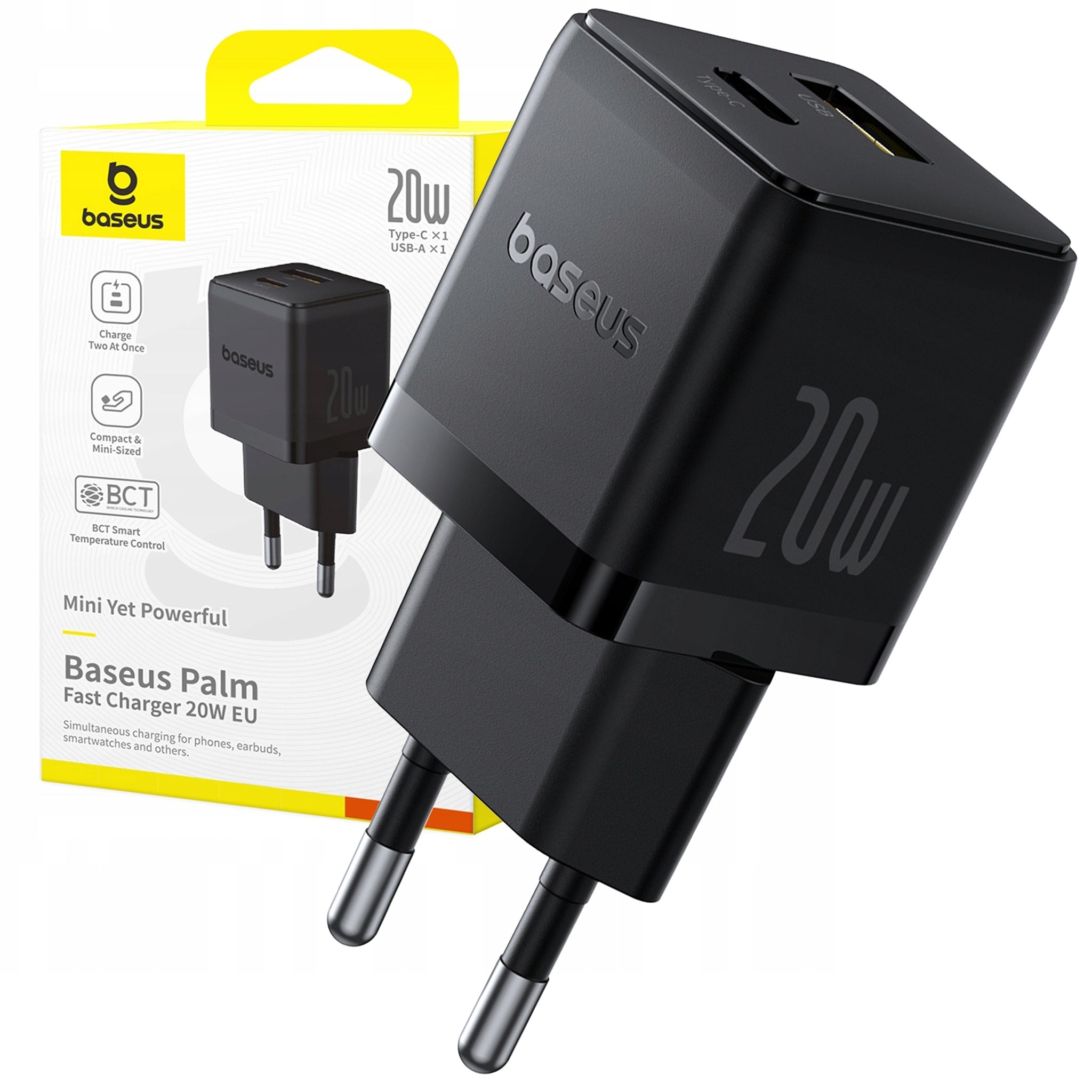 BASEUS FAST CHARGER USB-C 20W POWER SUPPLY FOR PHONE