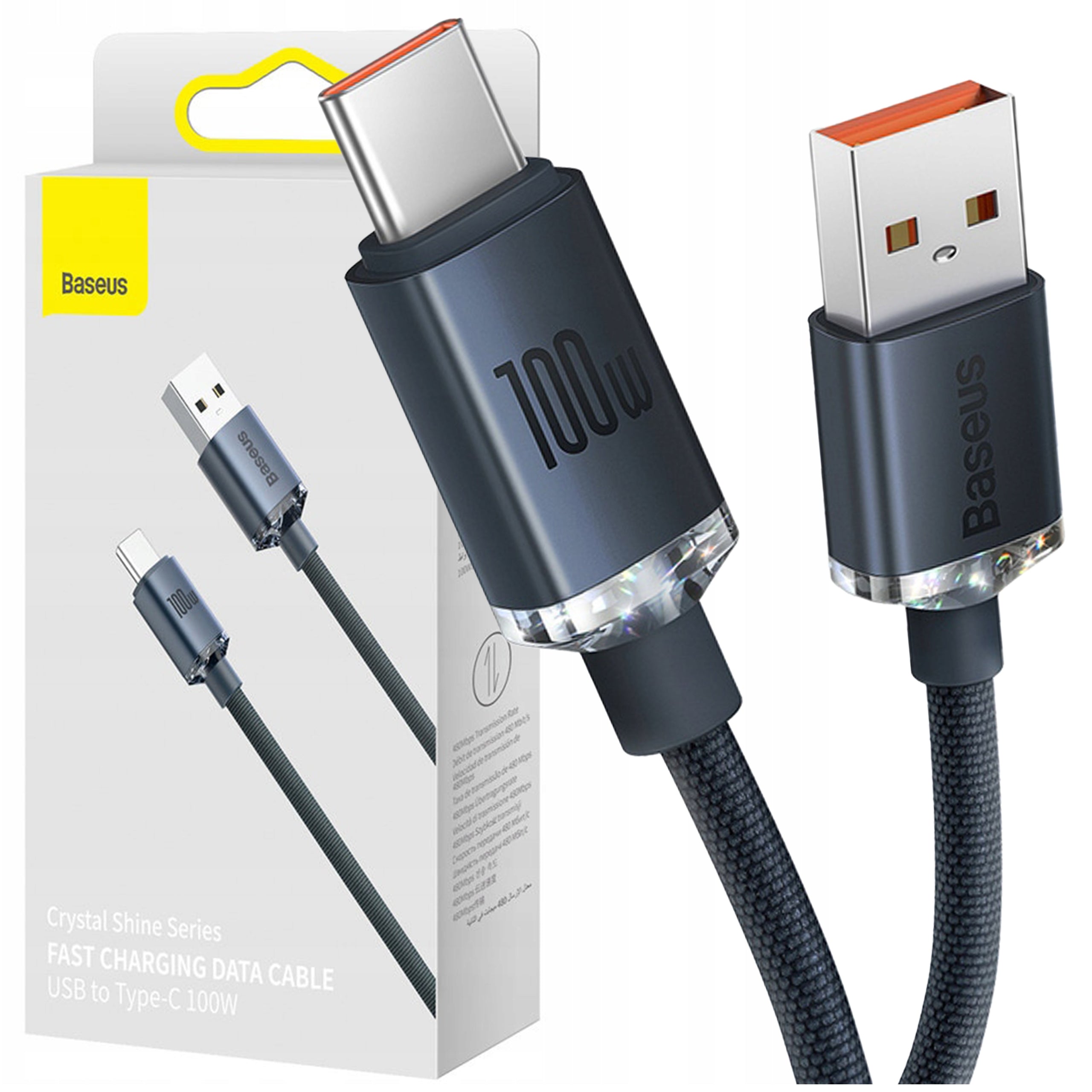 BASEUS FAST USB-C CABLE TYPE C 100W 6A POWERFUL CHARGING CABLE 1,2m