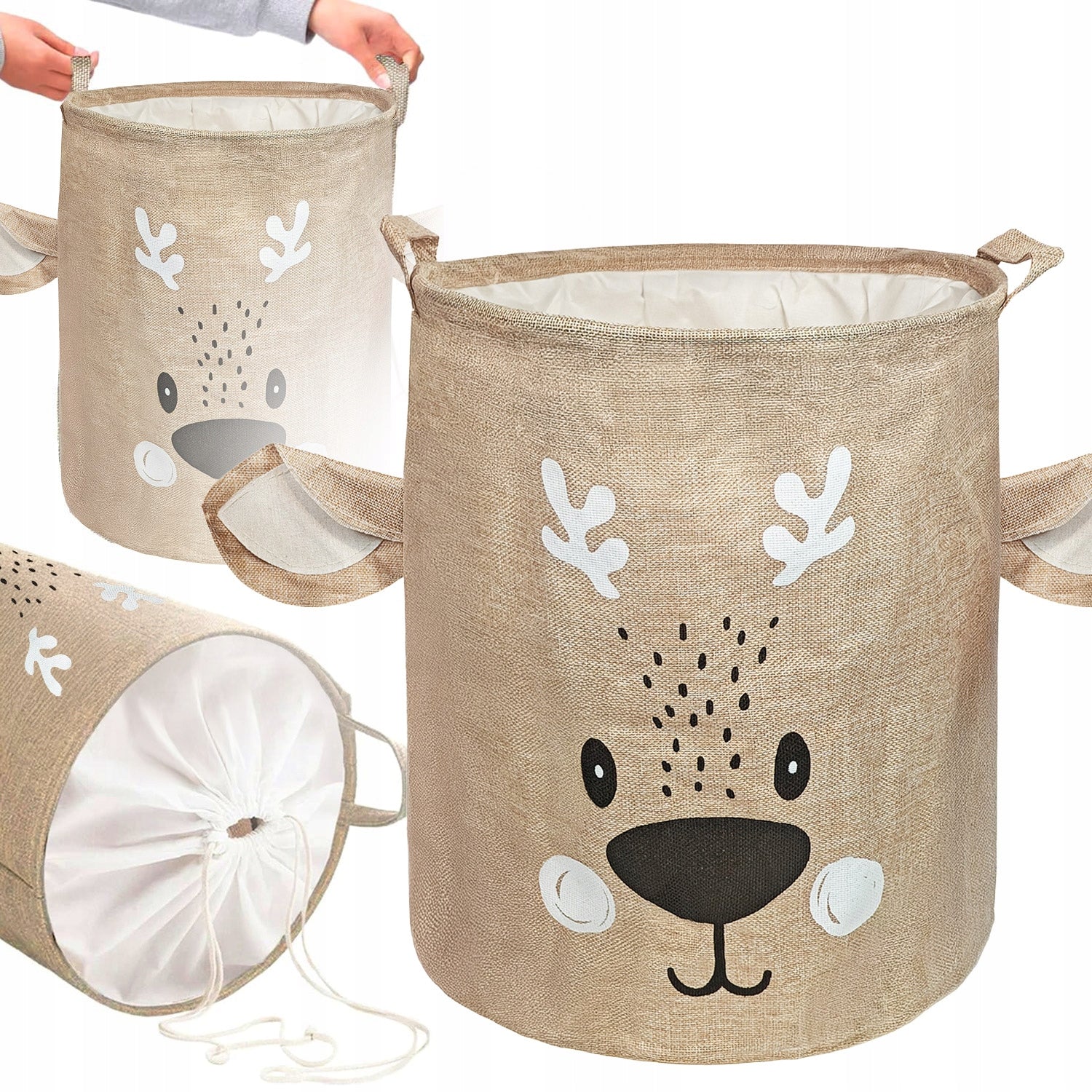 BASKET FOR TOYS AND LAUNDRY container organizer bag CLOSED PREMIUM large 43l