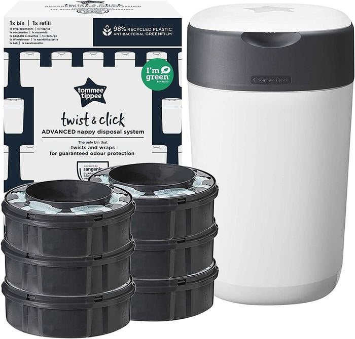 BASKET FOR USED DIAPERS TOMMEE TIPPEE TWIST CLICK+ 6 PCS CARTRIDGES