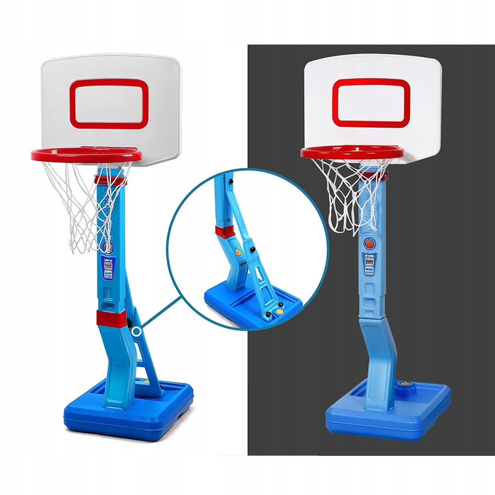 BASKET STAND ADJUSTABLE H + THREE BASE: 4x BALLS FOR HOME/GARDEN Kid's age 3+ years