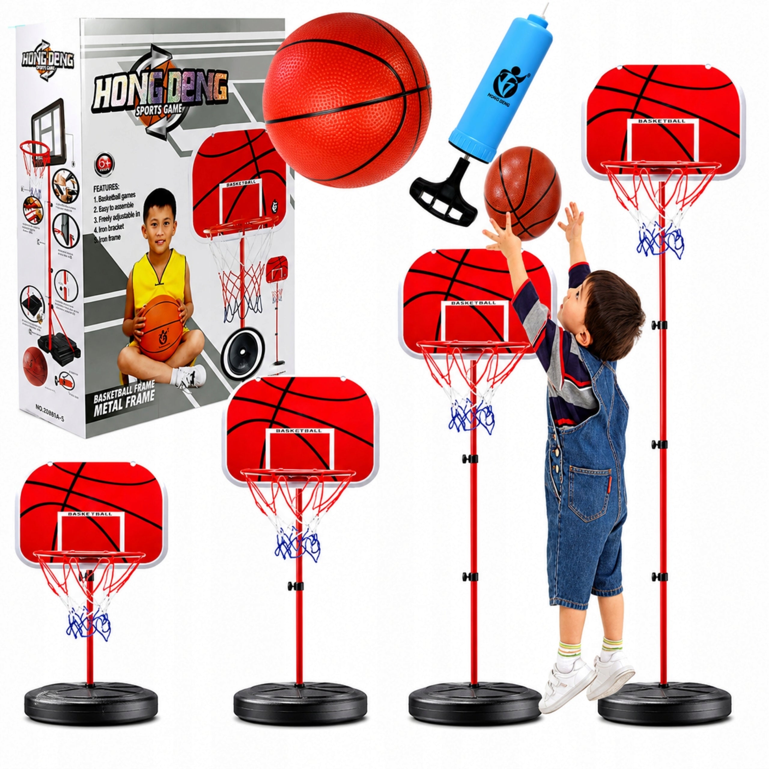 BASKETBALL BASKET BASKETBALL FOR KIDS BALL PUMP STAND