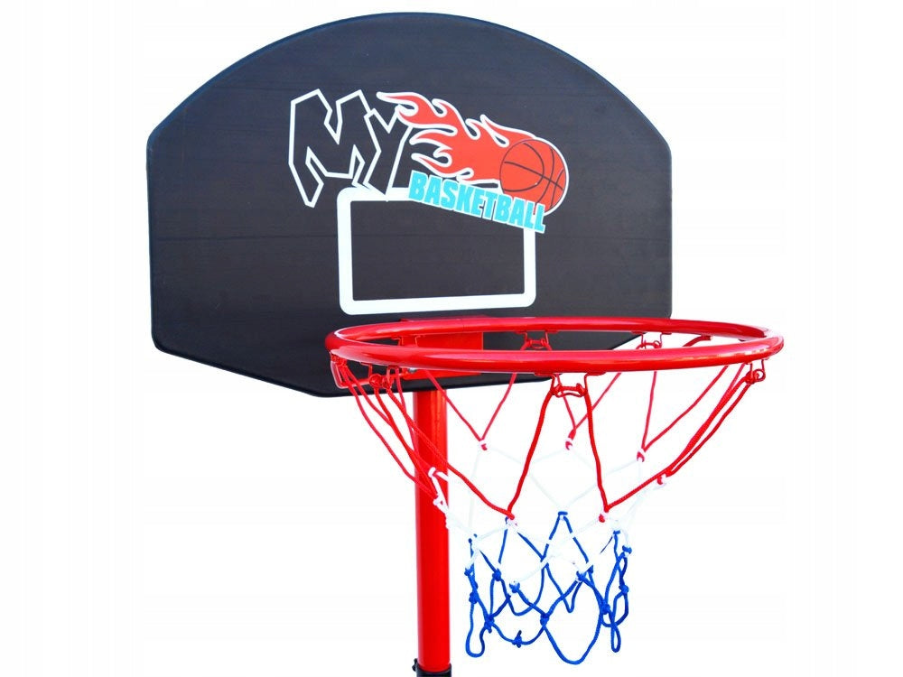 BASKETBALL BASKET FOR BASKETBALL GAME ADJUSTABLE 129-213cm BOARD STAND Color black