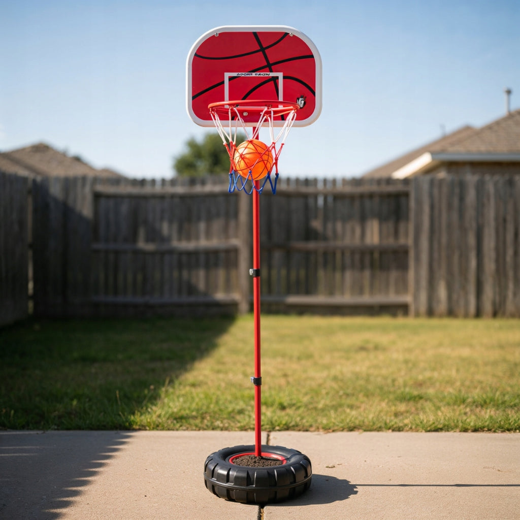BASKETBALL BASKET SHIELD FOR CHILDREN BASKETBALL 170cm adjustable basket Kid's age 3+ years