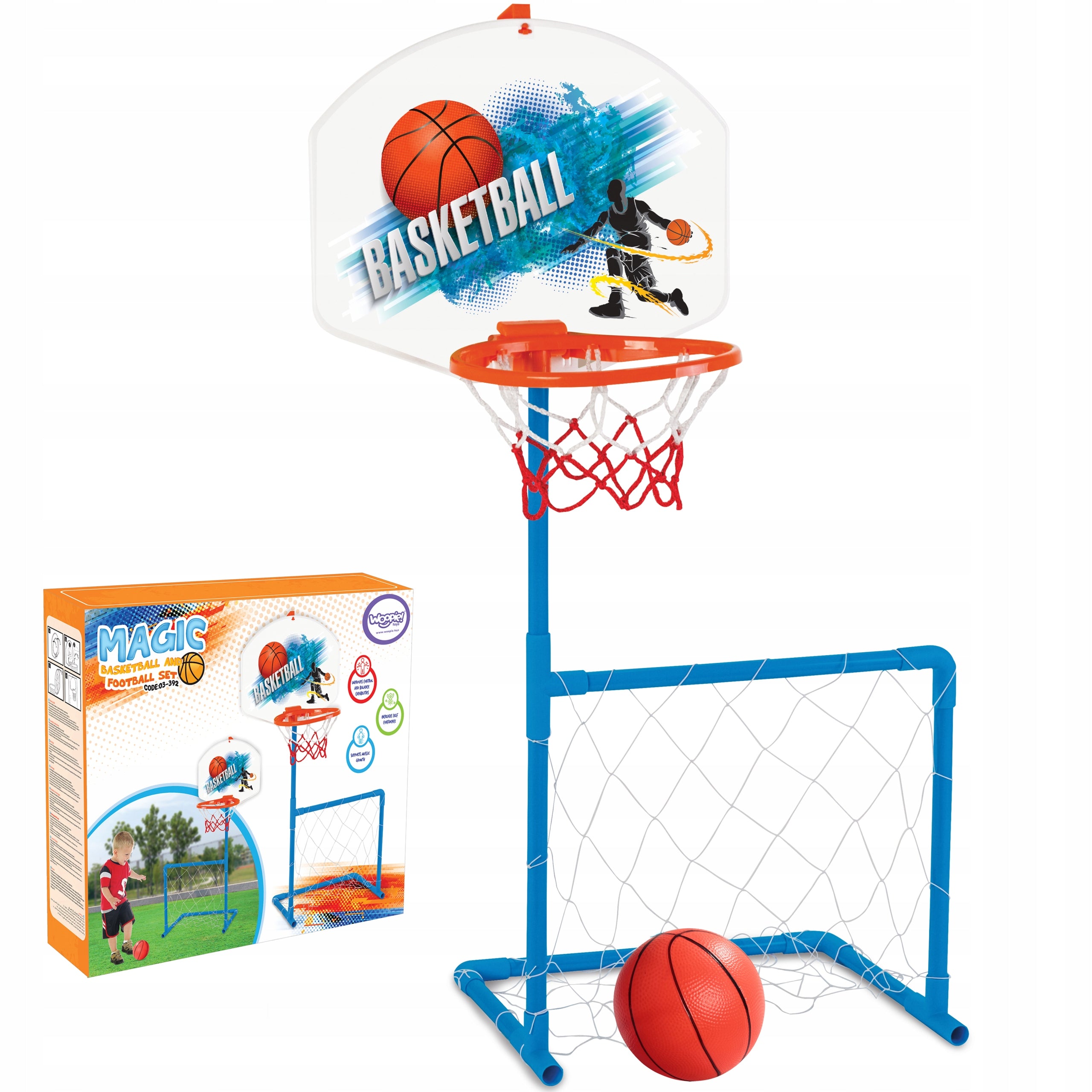 BASKETBALL GOAL FOOTBALL SET 2IN1 FOOTBALL ARCADE GAME