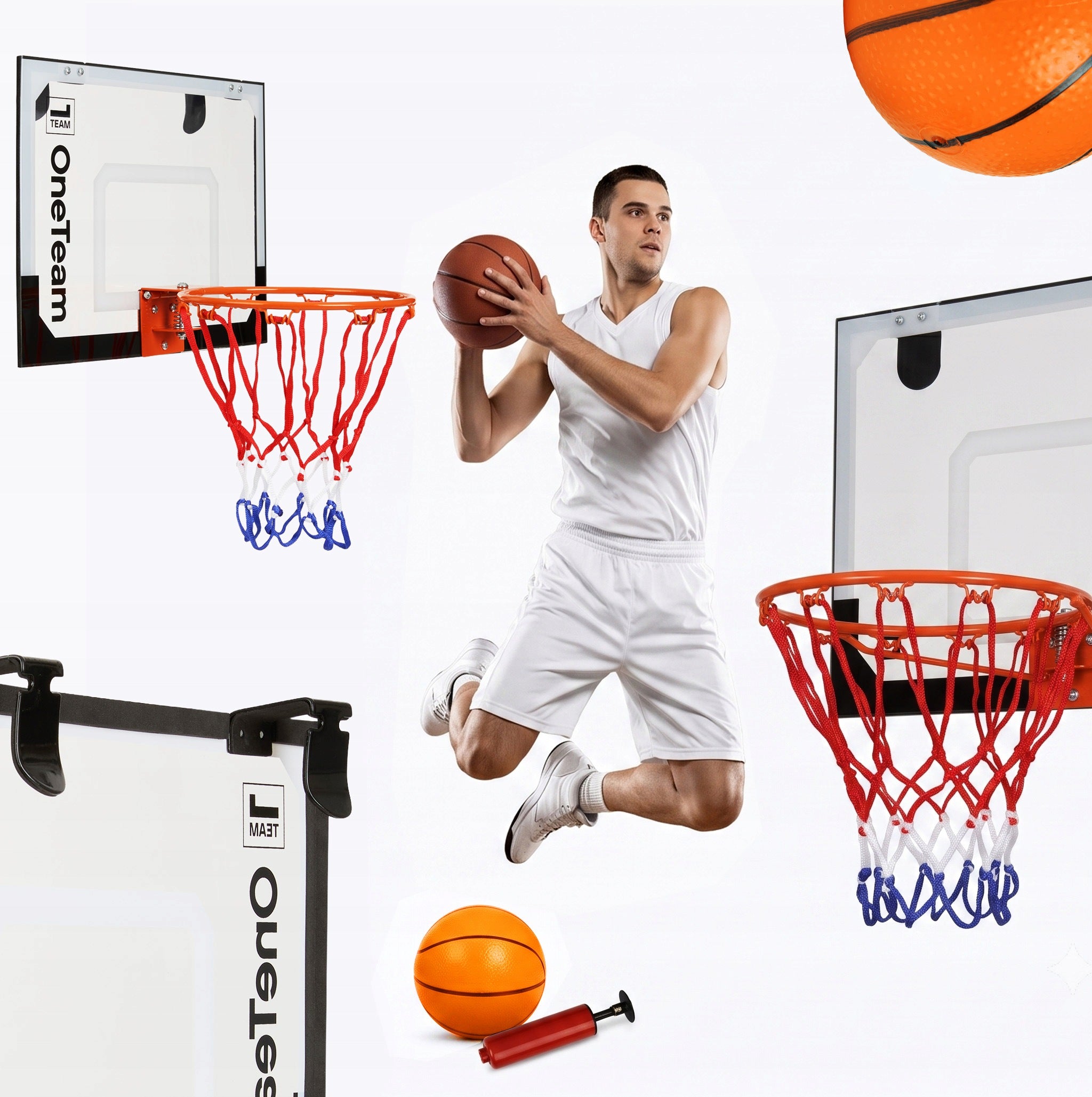 BASKETBALL SET FOR CHILDREN BASKET BOARD BALL PUMP ONETEAM BBK01