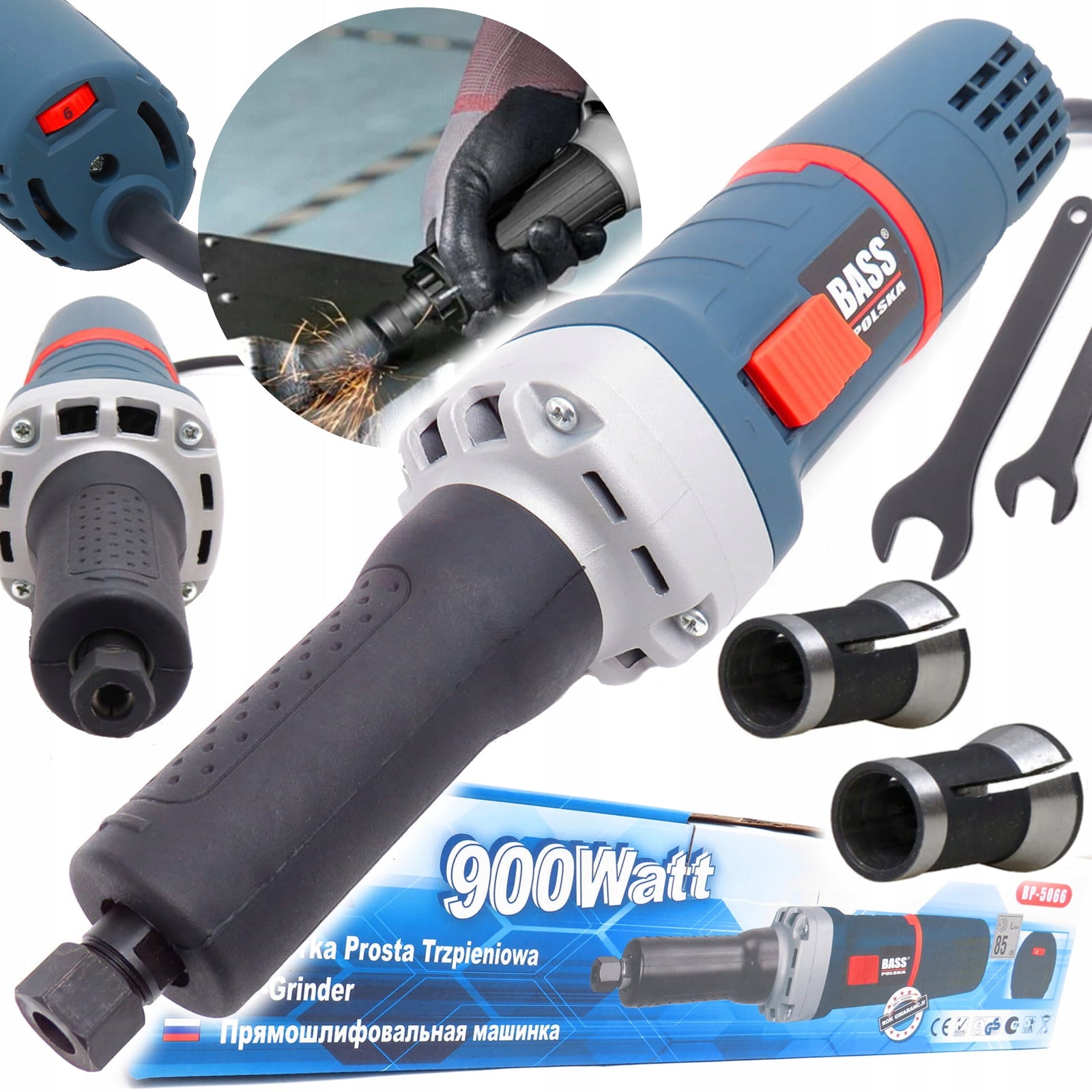 BASS STRAIGHT SHANK GRINDER 900W ADJUSTABLE