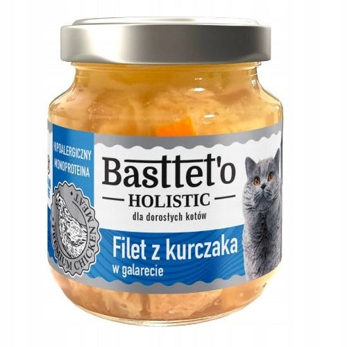 BASTTETO HOLISTIC monoprotein cat food chicken in jelly 130g