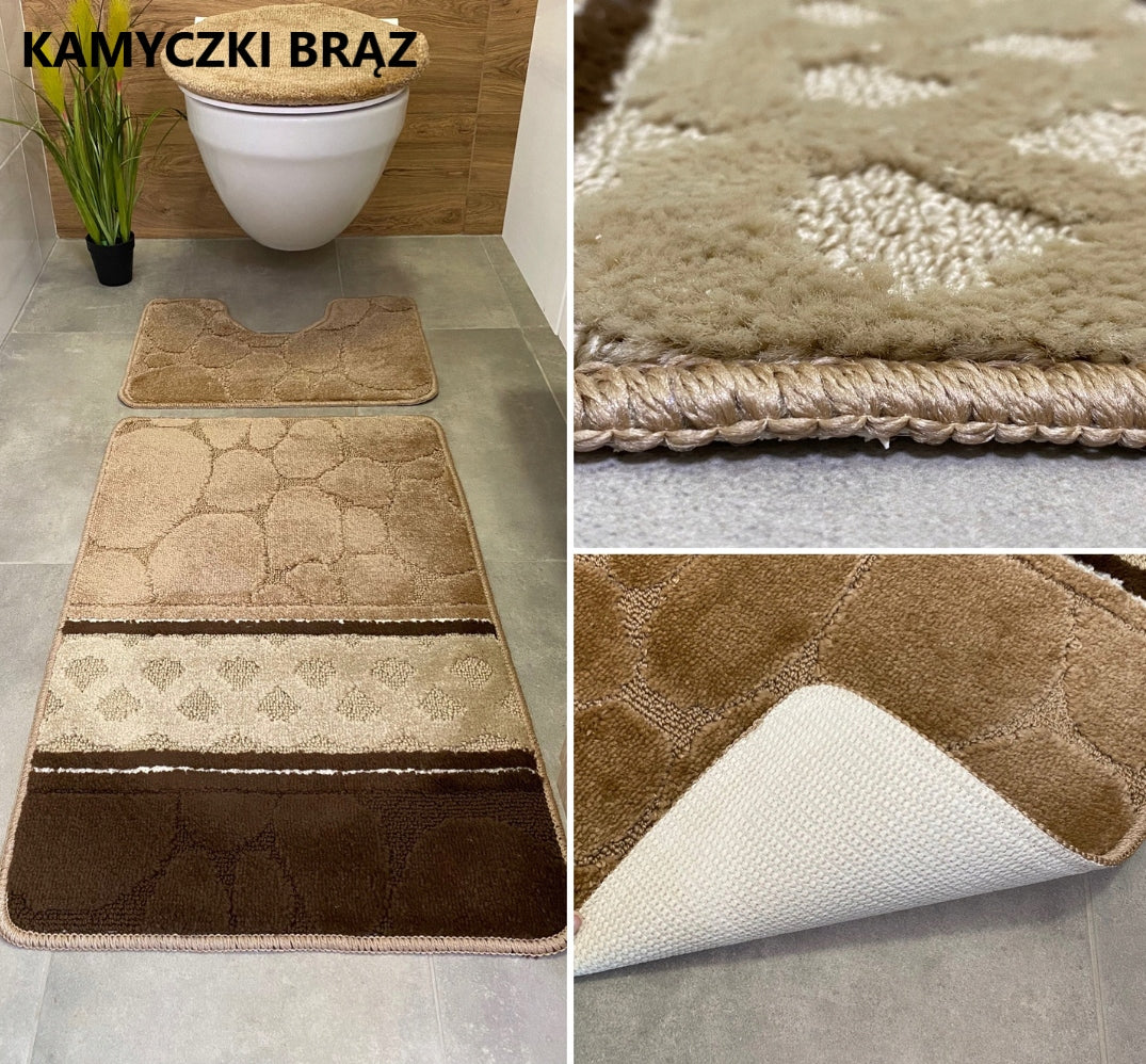 BATHROOM CARPET 3 PARTS ANTI-SLIP MIX OF PATTERNS Manufacturer code Dywaniki łazienkowe
