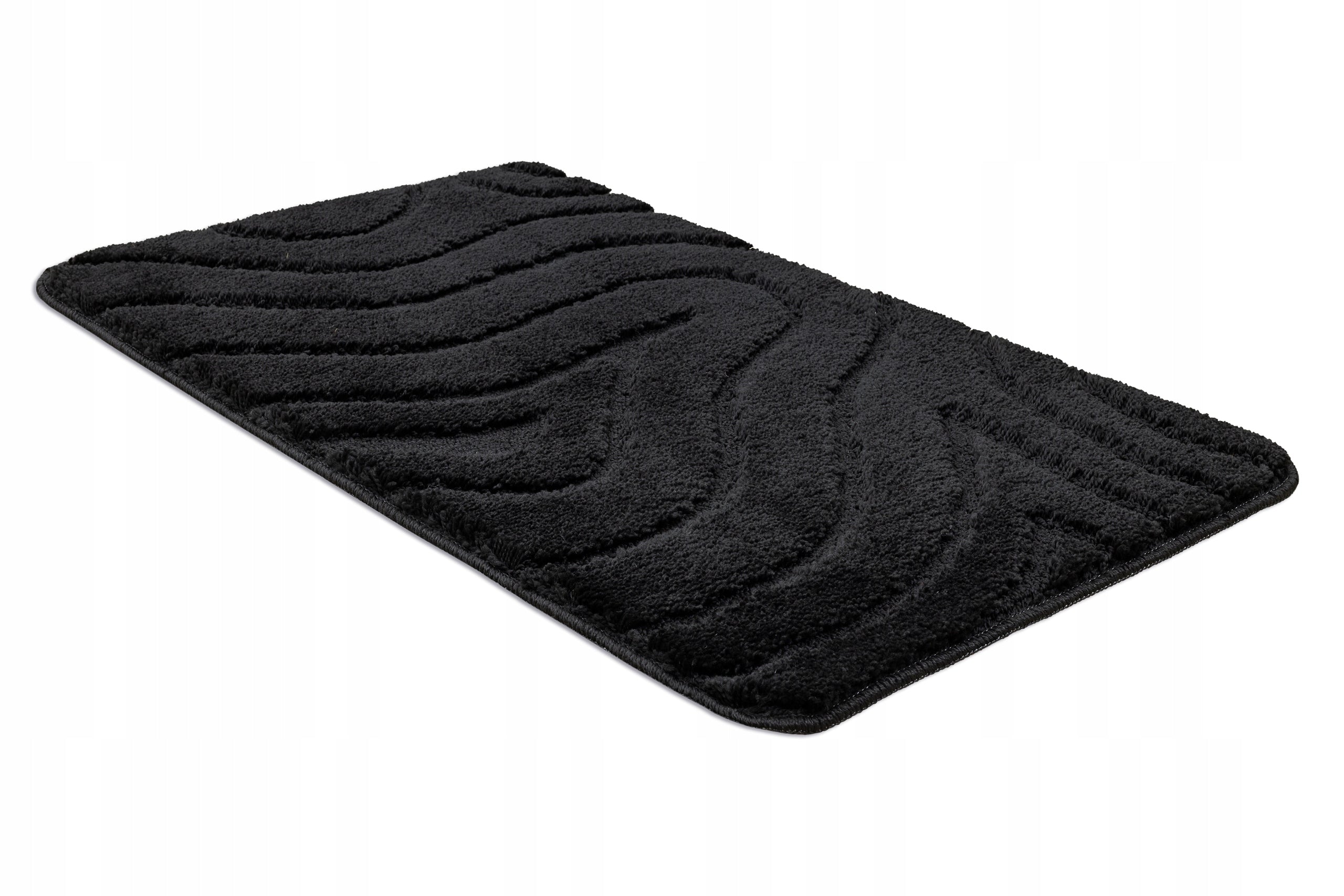 BATHROOM CARPET 60x100 WAVES black ANTI-SLIP SOFT #KPL263 EAN (GTIN) 5906580064799