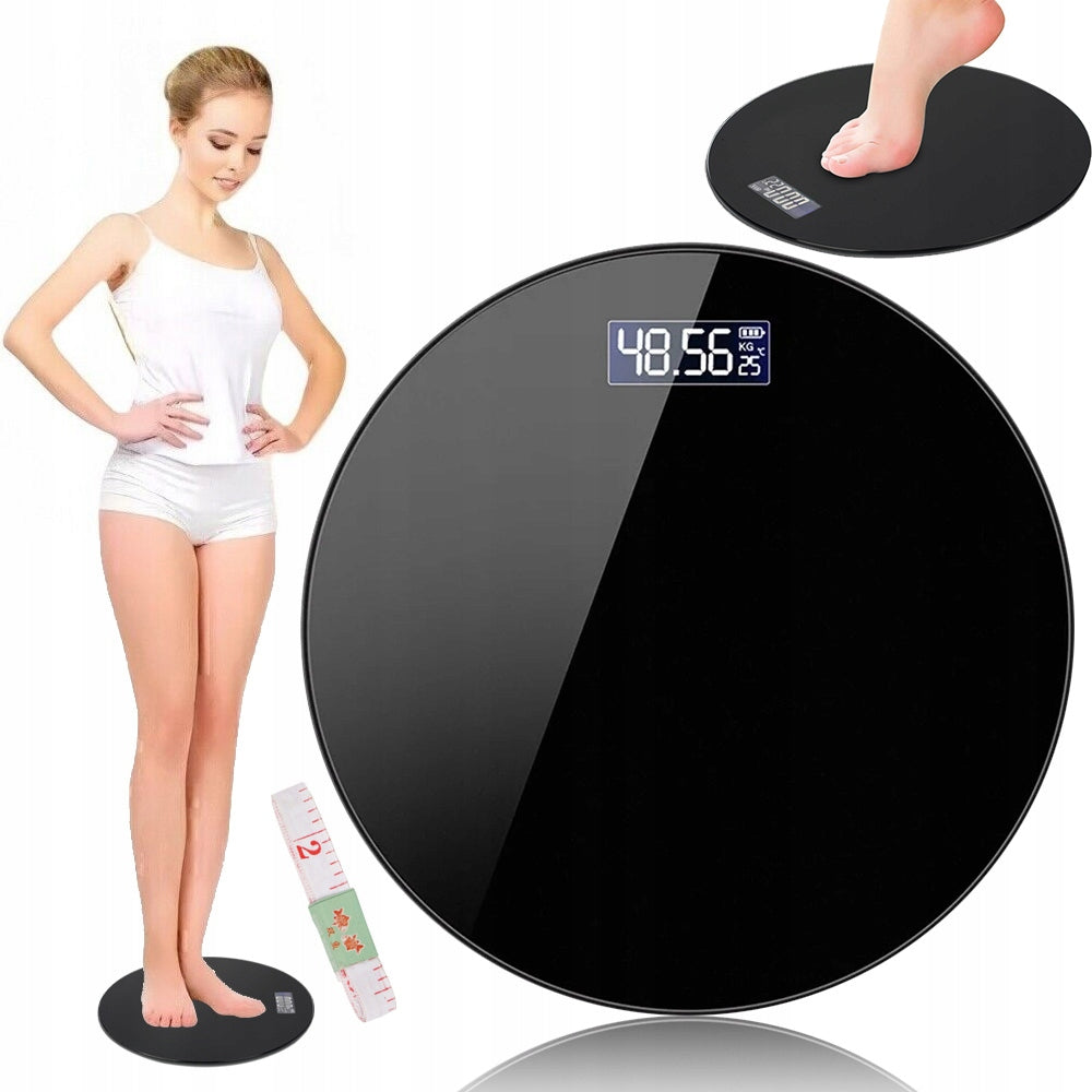 BATHROOM GLASS SCALE 180KG ELECTRONIC PRECISION BLACK LCD Packaging status original