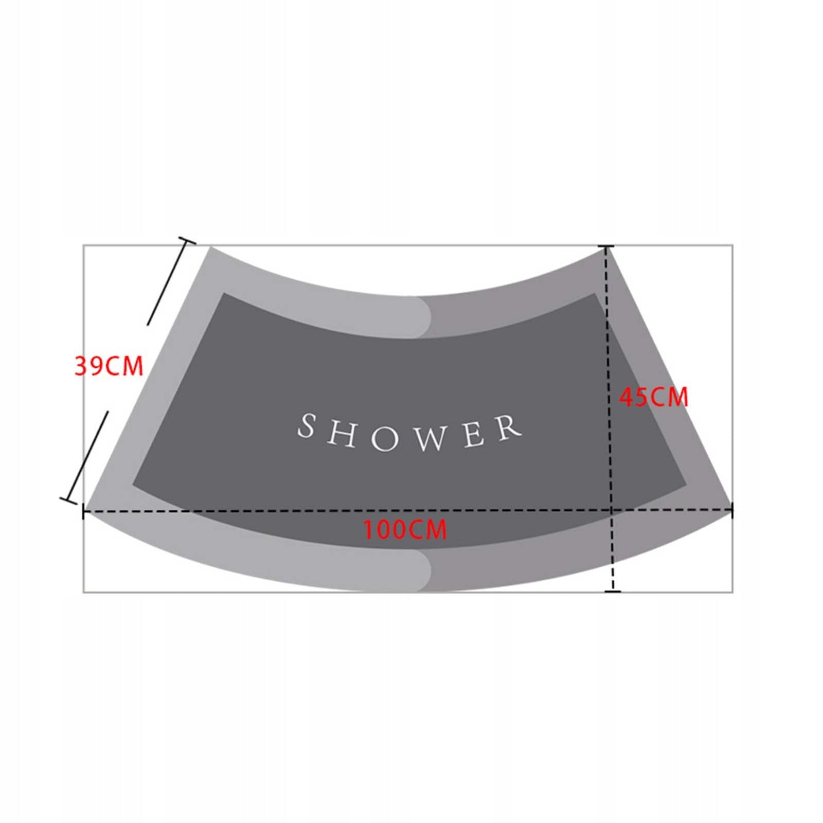 BATHROOM MAT NON-SLIP QUICK-DRYING BATHROOM RUG 45x100CM Packaging status original